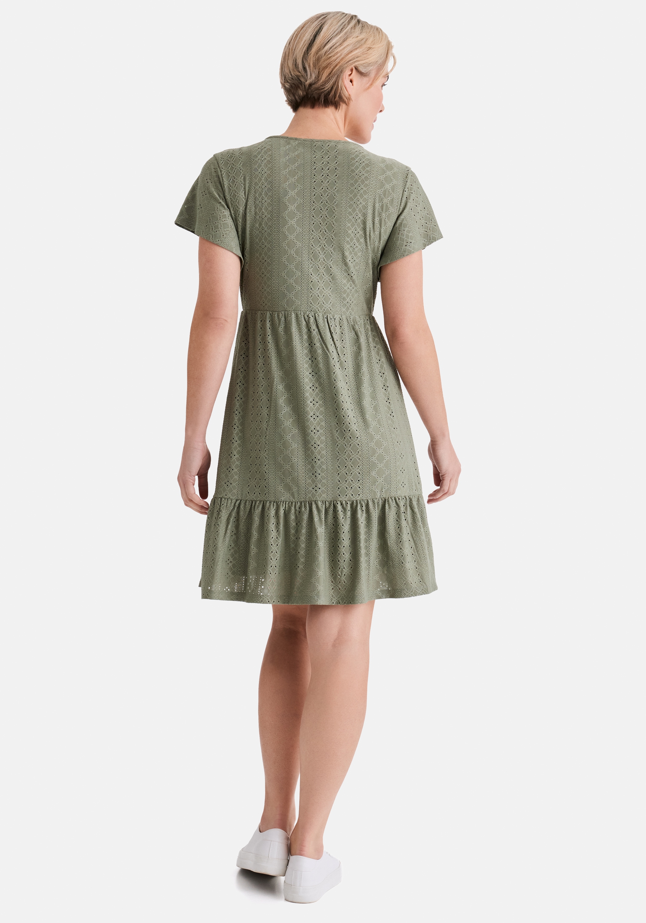 STOOKER WOMEN Spitzenkleid »KIRA Kleid« Kurzarmkleid Spitze elastisch tailliert für Damen