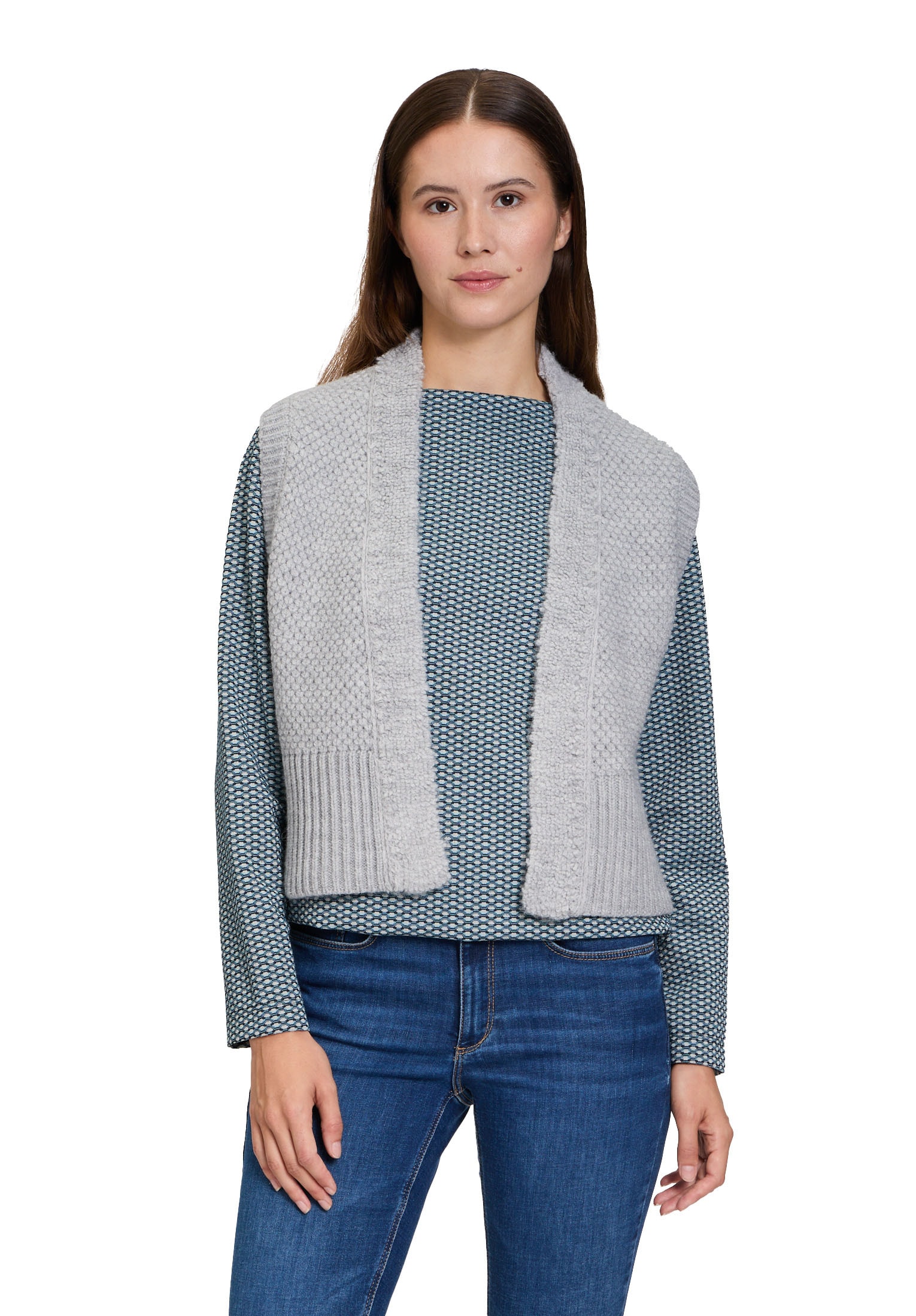 Betty&Co Strickjacke "Betty & Co Damen Strickweste ohne Arm", Struktur günstig online kaufen