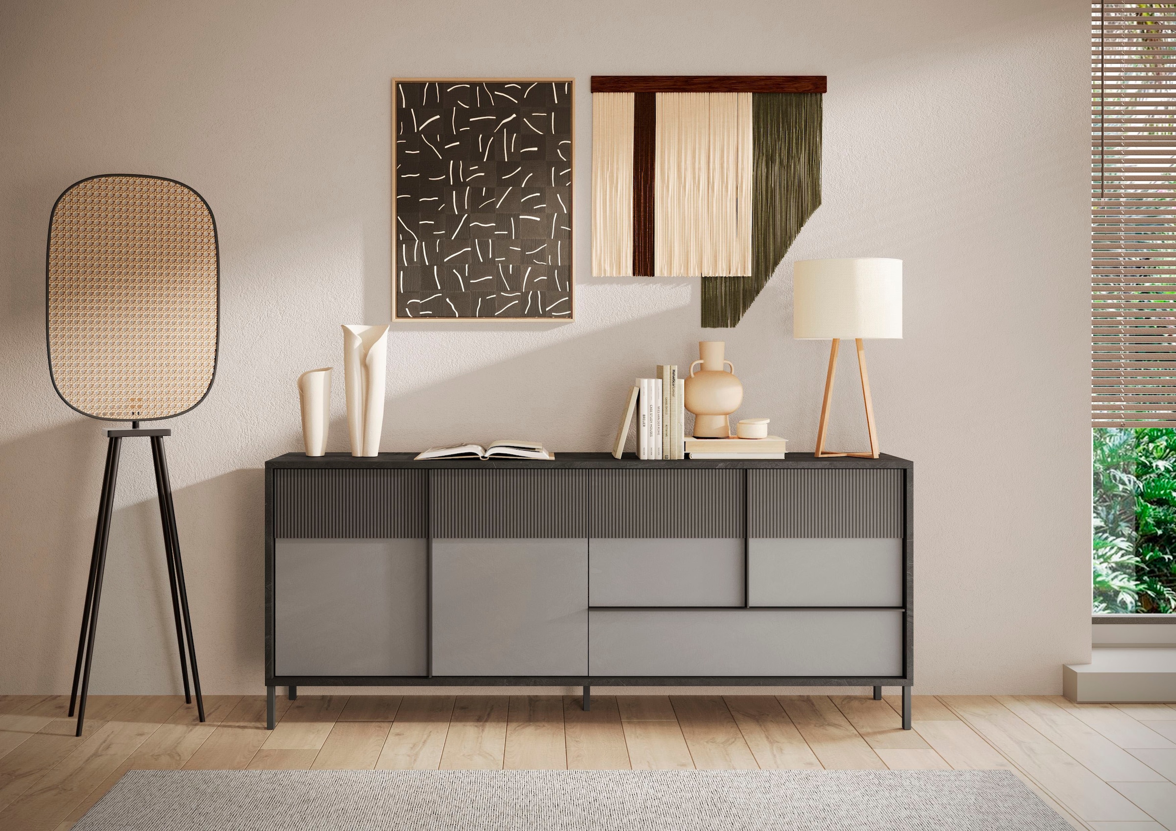 INOSIGN Sideboard "Everest Breite 206 cm, Kommode mit 4 Türen u. 1 Schubkas günstig online kaufen