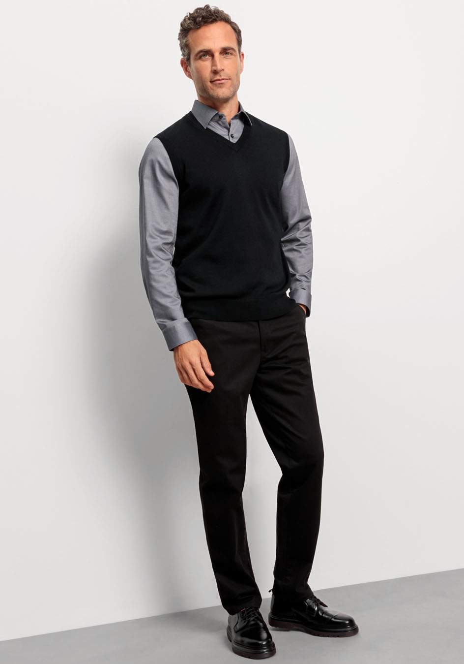 OLYMP Businesshemd »No. Six super slim«, mit feiner Faux-Uni-Struktur