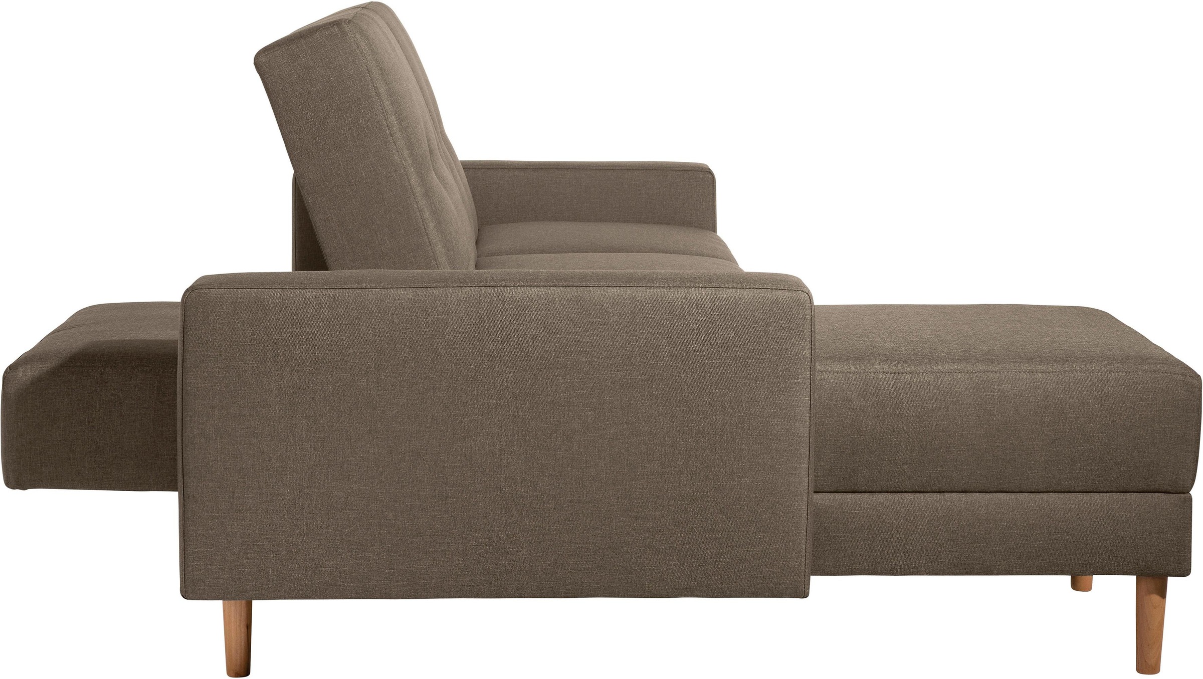 Max Winzer® Ecksofa »Just Chill«, Schlafsofa mit Recamiere, Rückenverstellung, inklusive Stauraumhocker