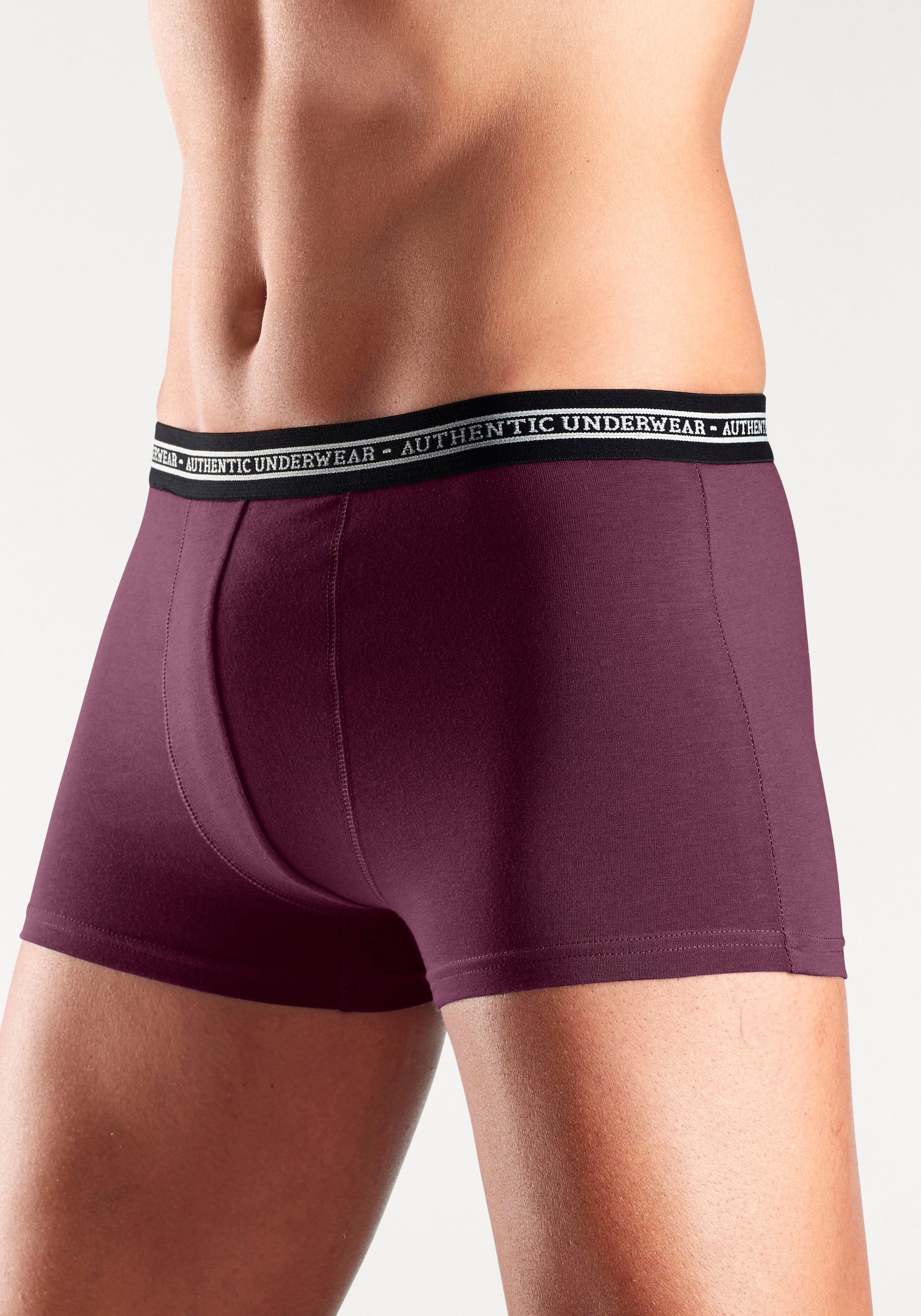 AUTHENTIC UNDERWEAR Boxer, (Packung, 4 Webbund mit St.), BAUR schwarzer kaufen Logoschriftzug 