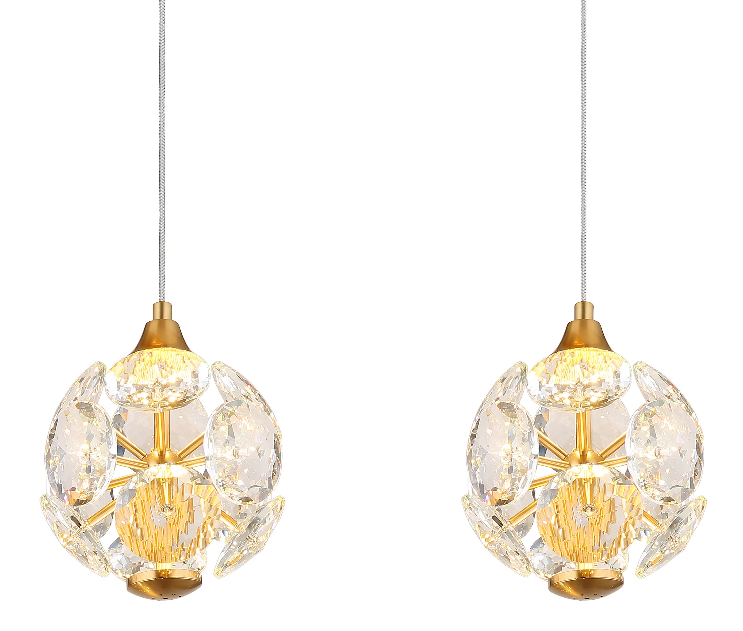 GLOBO LIGHTING LED Pendelleuchte »VIRINA« LED-Modul 1 Stk. Warmweiß Hängelampe/Hängeleuchte/Wohnzimmer/Esstisch/elegant