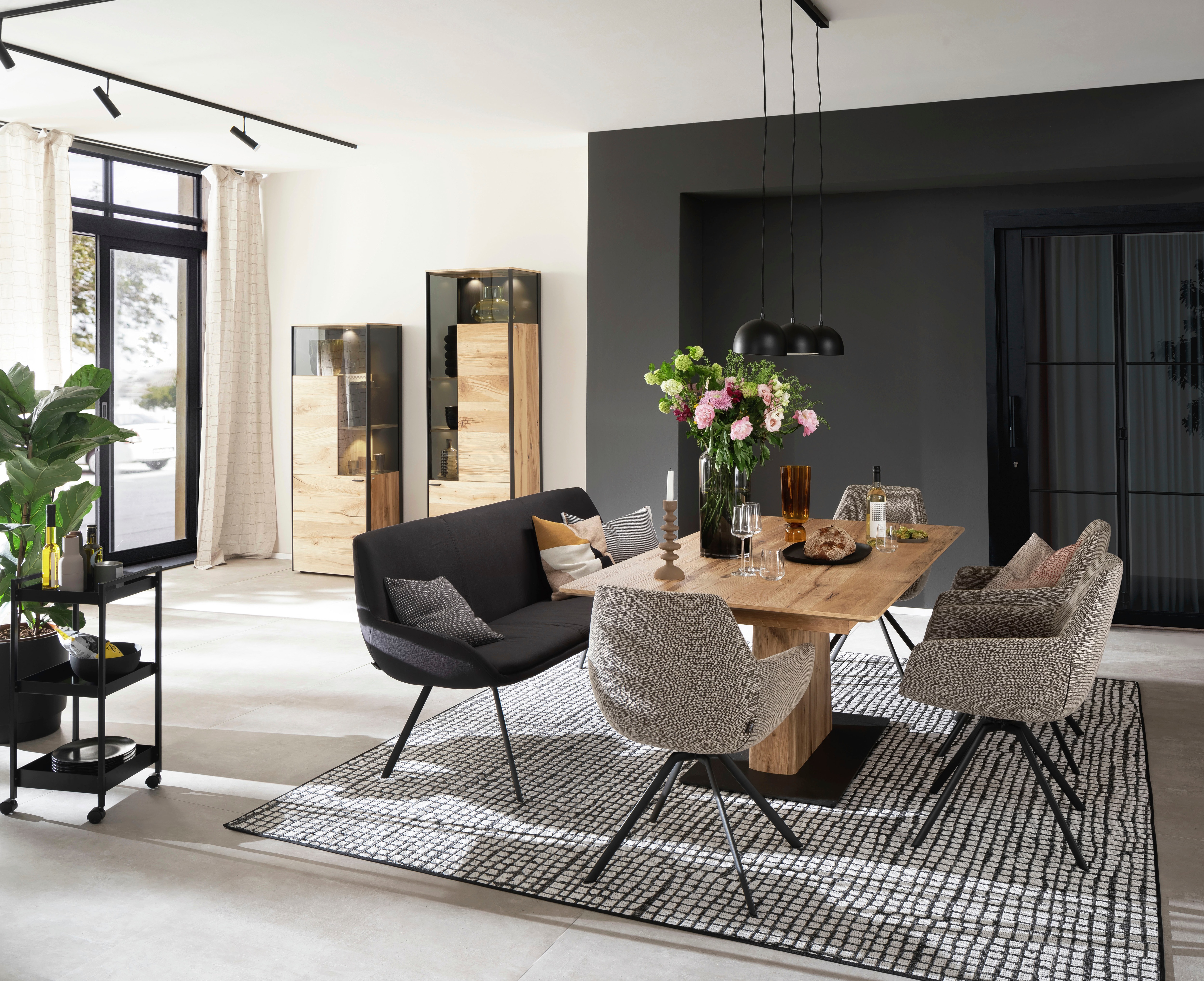 Thumbnail - SCHÖNER WOHNEN-Kollektion Vorhangschiene "Aluminium-Vorhangschienen Set Emilia 1-Lauf" 1 läufig-läufig mit Bohren, versc...