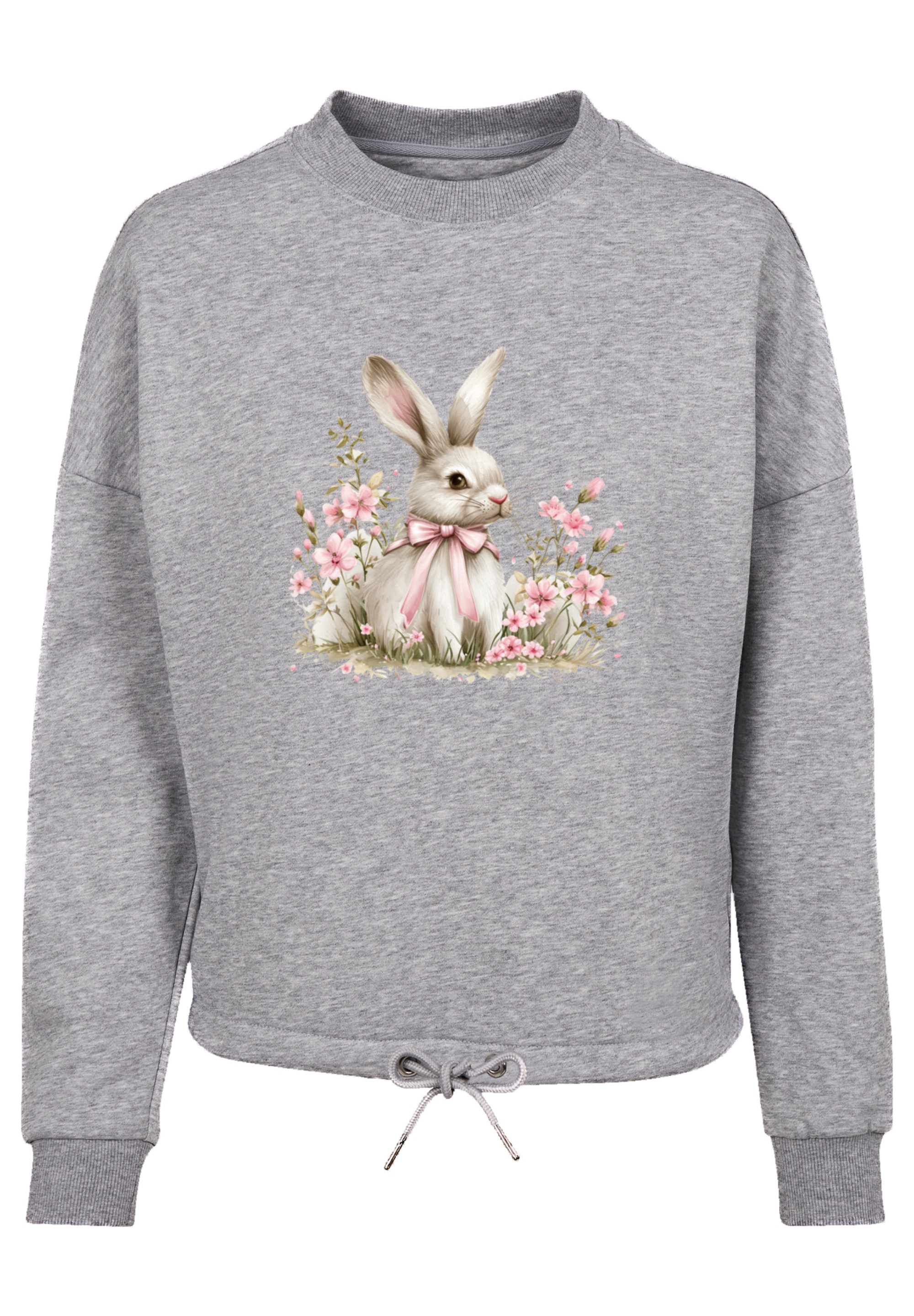F4NT4STIC Sweatshirt »Niedlicher Osterhase mit Blumen«, Premium Qualität
