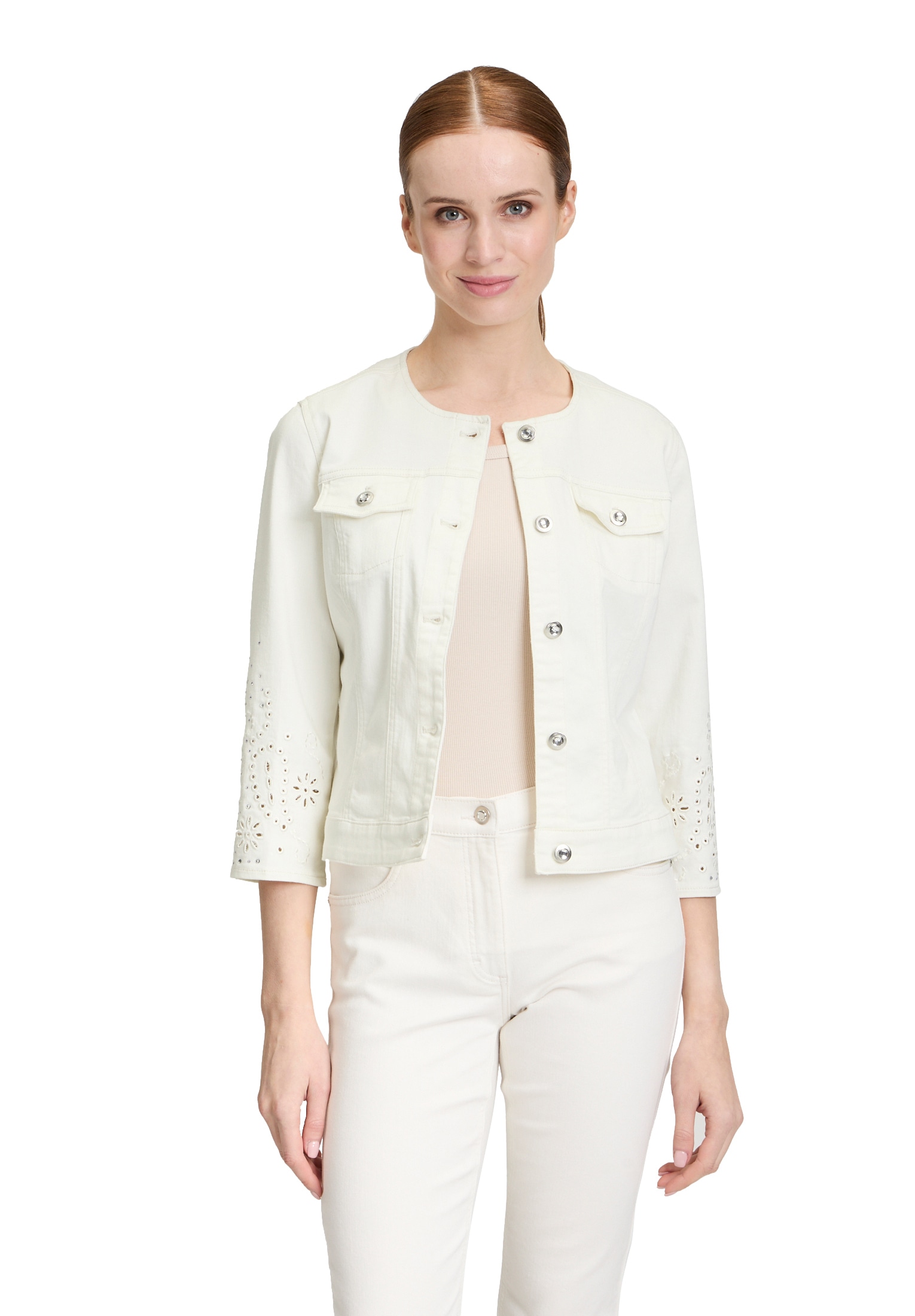 Betty Barclay Jackenblazer "Betty Barclay Jeansjacke mit 3/4 Arm", Lochstic günstig online kaufen