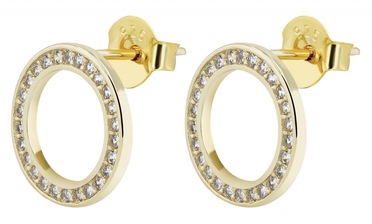 Adelia´s Paar Ohrhänger »Damen Ohrstecker aus 925 Sterling Silber und Zirkonia Ø 11 mm«