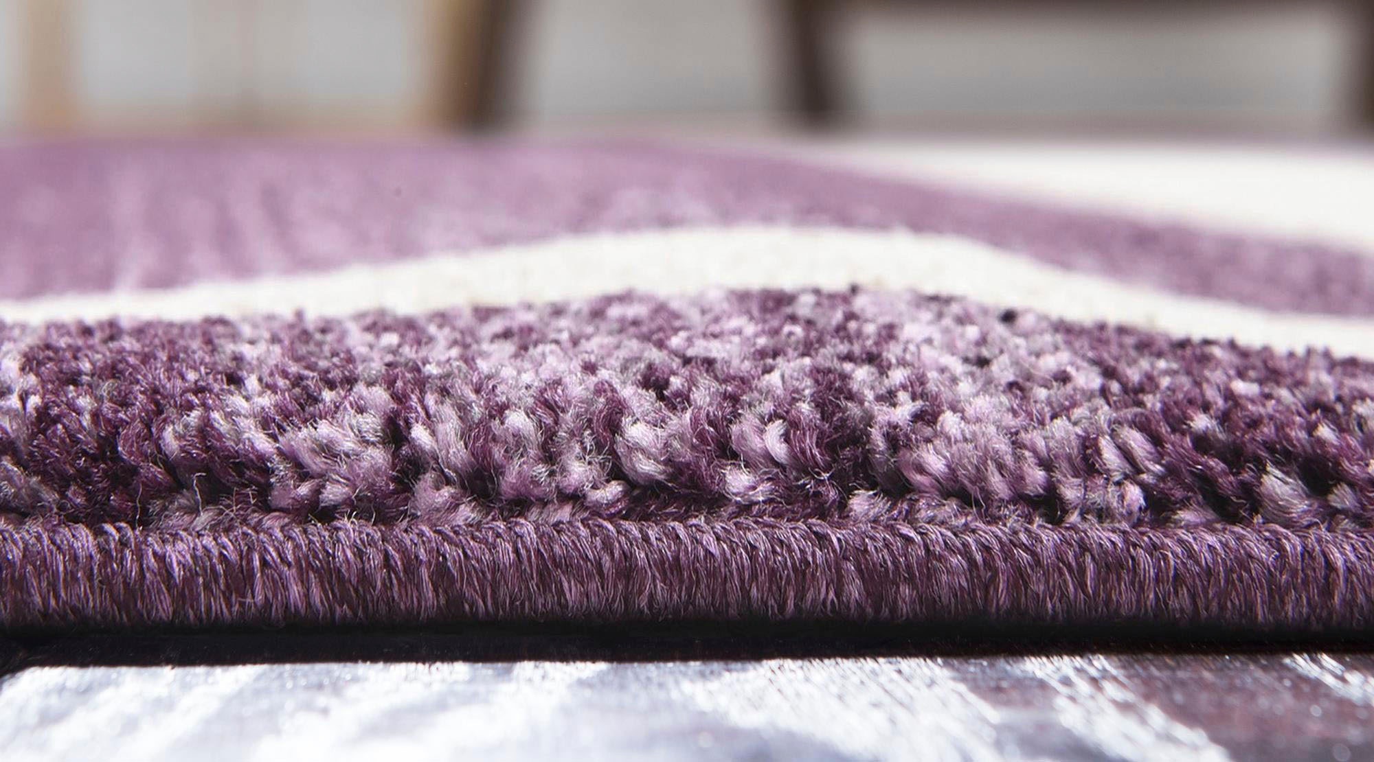 Teppich "Good Times, LAGERRÄUMUNG", lila (violett, elfenbeinfarben), B:152cm H:13mm L:244cm, Polypropylen (PP), MYFLAIR MÖBEL & ACCESSOIRES, Teppiche, Teppich, Kurzflor, gewebt, melierte Optik, mit Bordüre 2