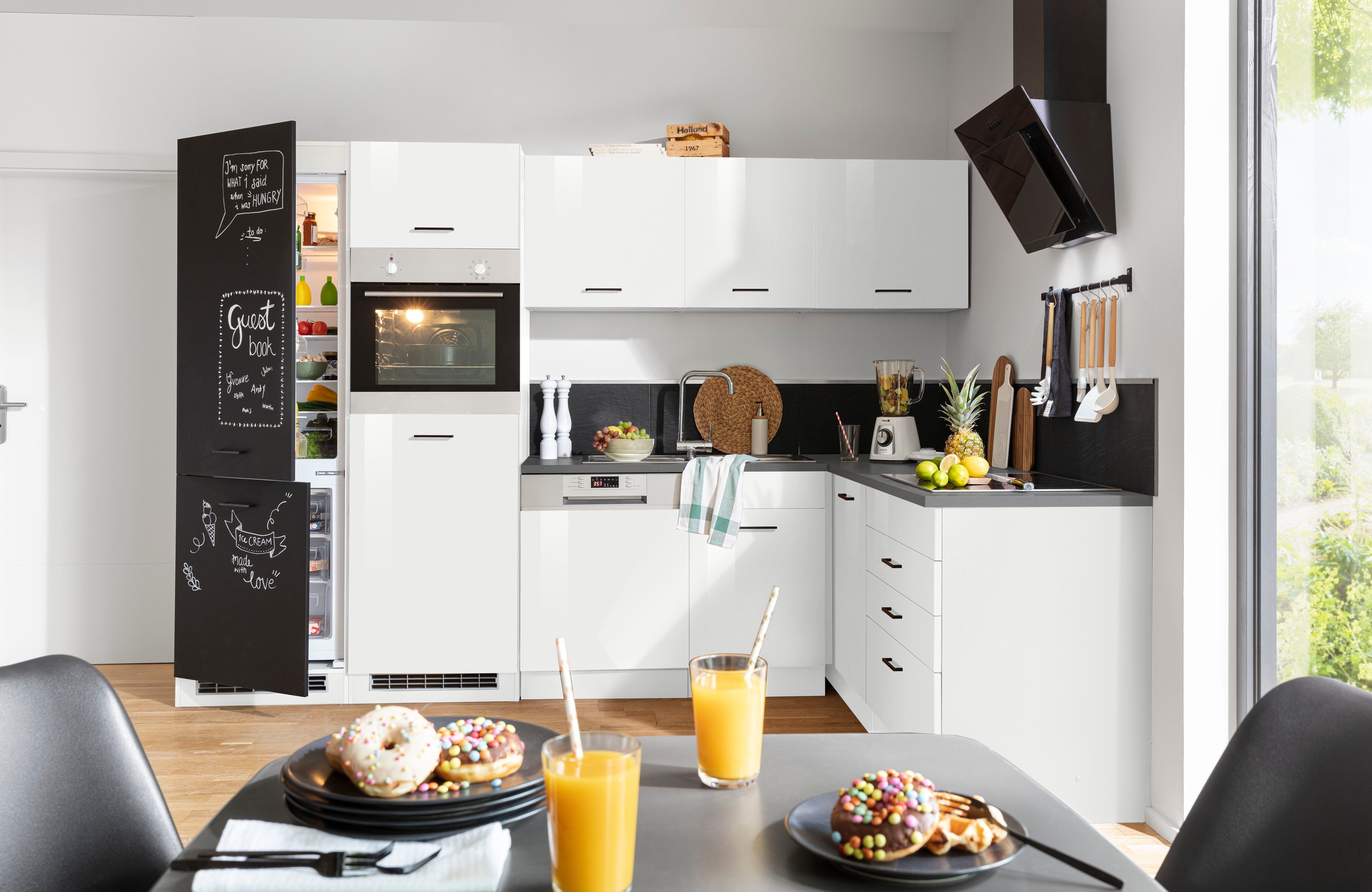 KOCHSTATION Winkelküche »KS-Trier«, mit E-Geräten, Stellbreite 290/190 cm