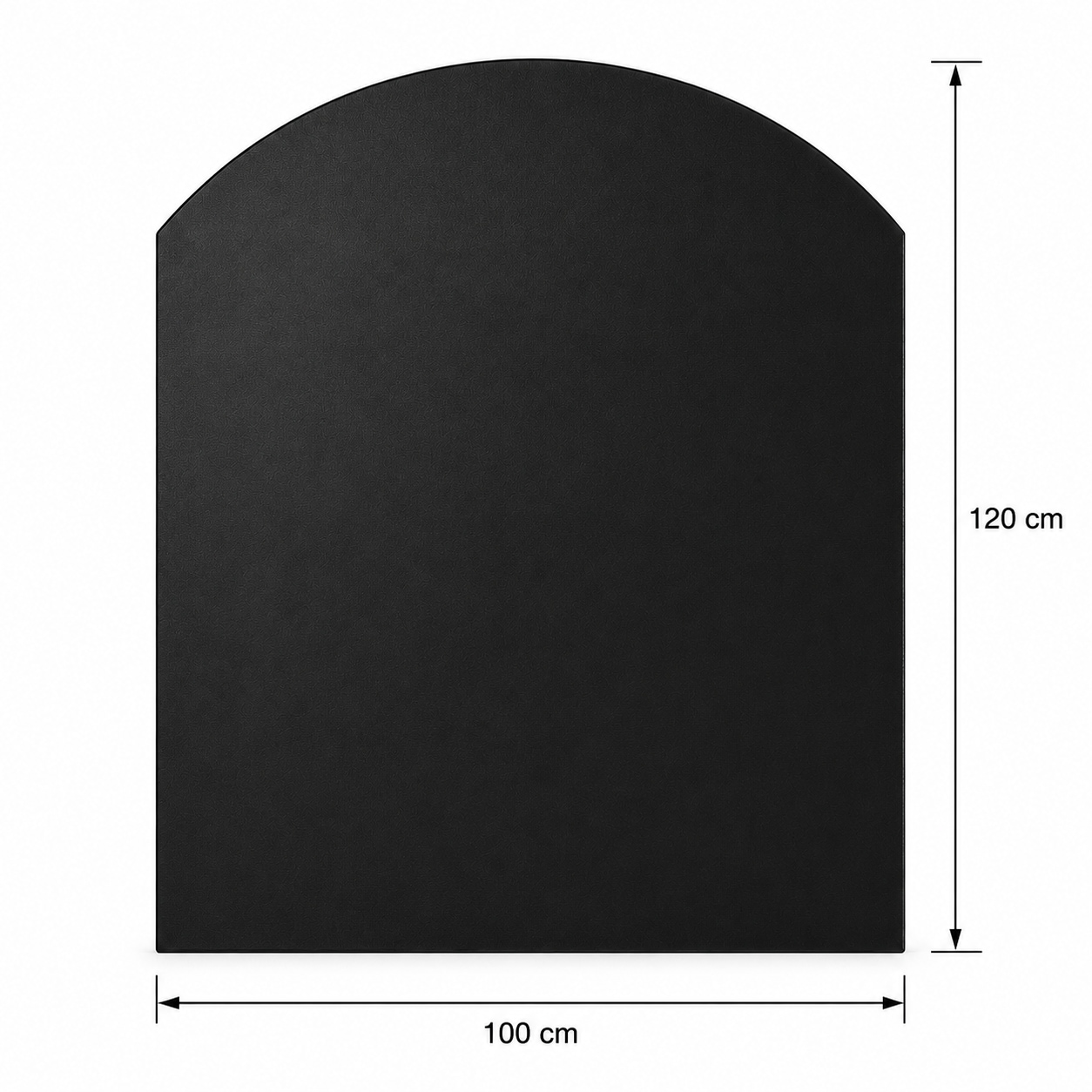 Hanseatic Bodenschutzplatte »für Kaminöfen Segment 100 Stahl« 1 Stk. tlg. Stahl-Segment 100 x 120 cm, 2mm Stärke, schwarz, zum Funkenschutz