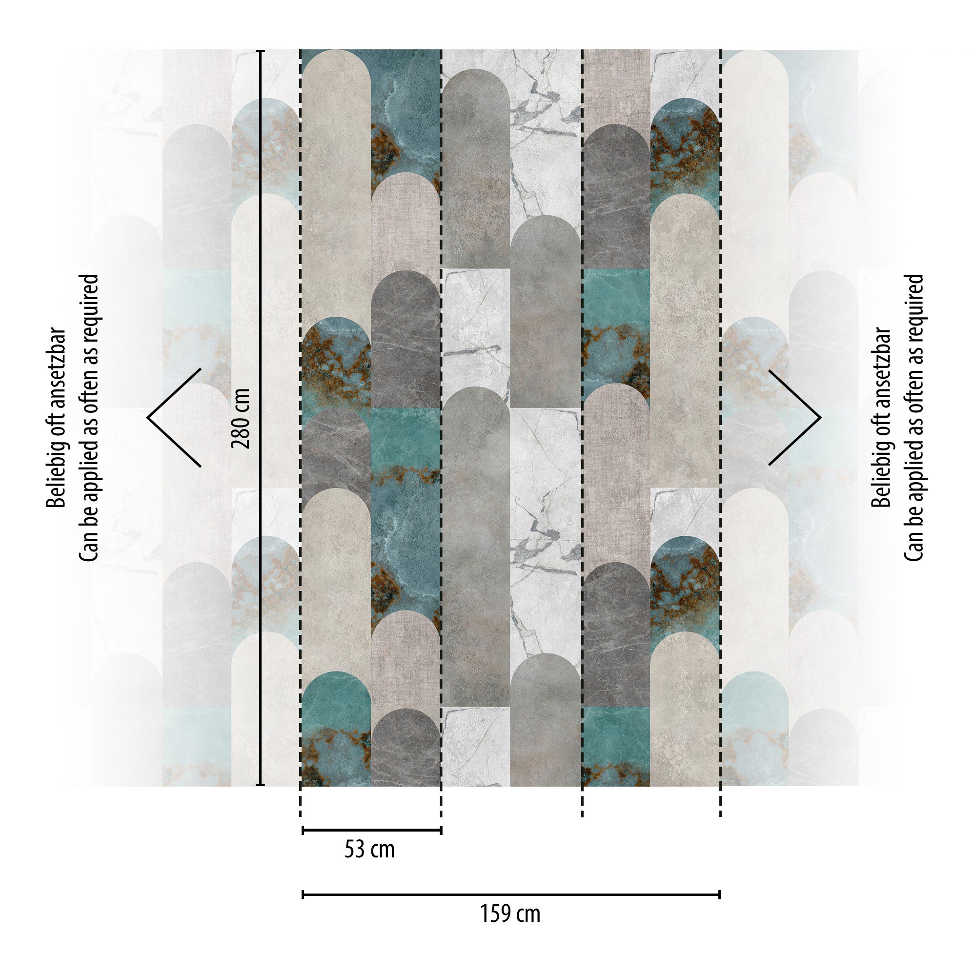 Thumbnail - living walls Fototapete "THE WALL III Artdeco Tapete Motivtapete Marmor-Optik Steinoptik" matt glatt Vliestapete Stein-O...