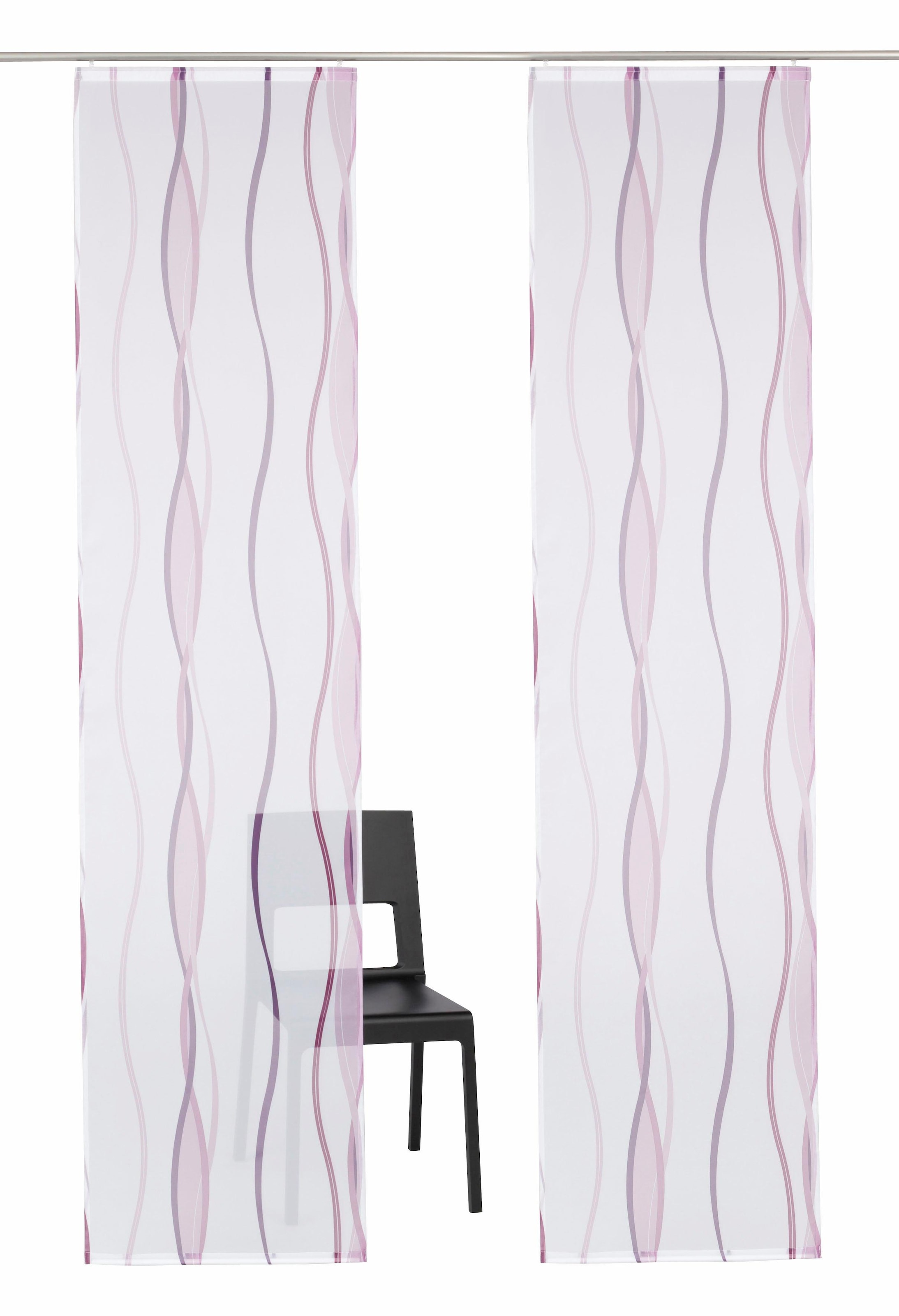 my home Schiebegardine "Dimona" Klettschiene 2 Stk. tlg. 2-er Set, Fertigga günstig online kaufen