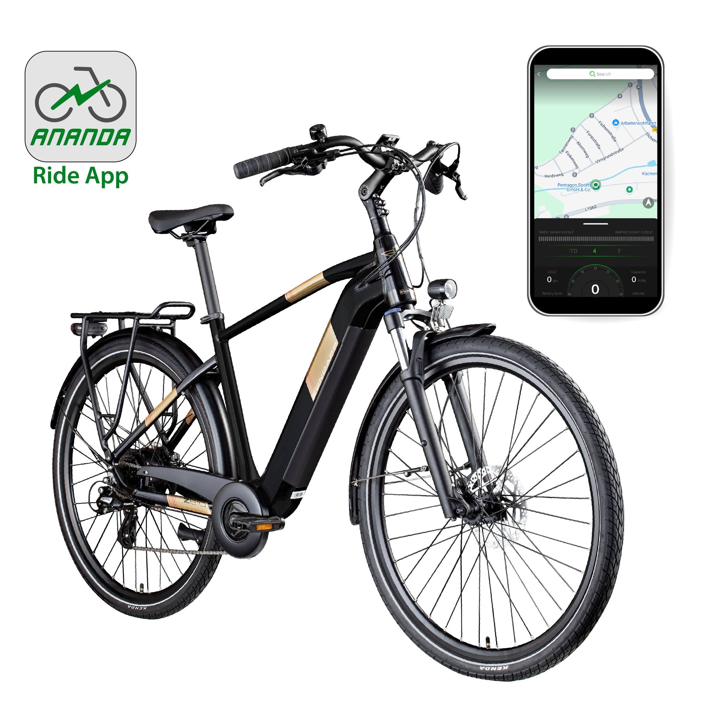 Zündapp »Z810« 8 Gang Shimano Altus RD-M310 Schaltwerk Kettenschaltung Heckmotor 250 W Pedelec, Elektrofahrrad für Damen und Herren