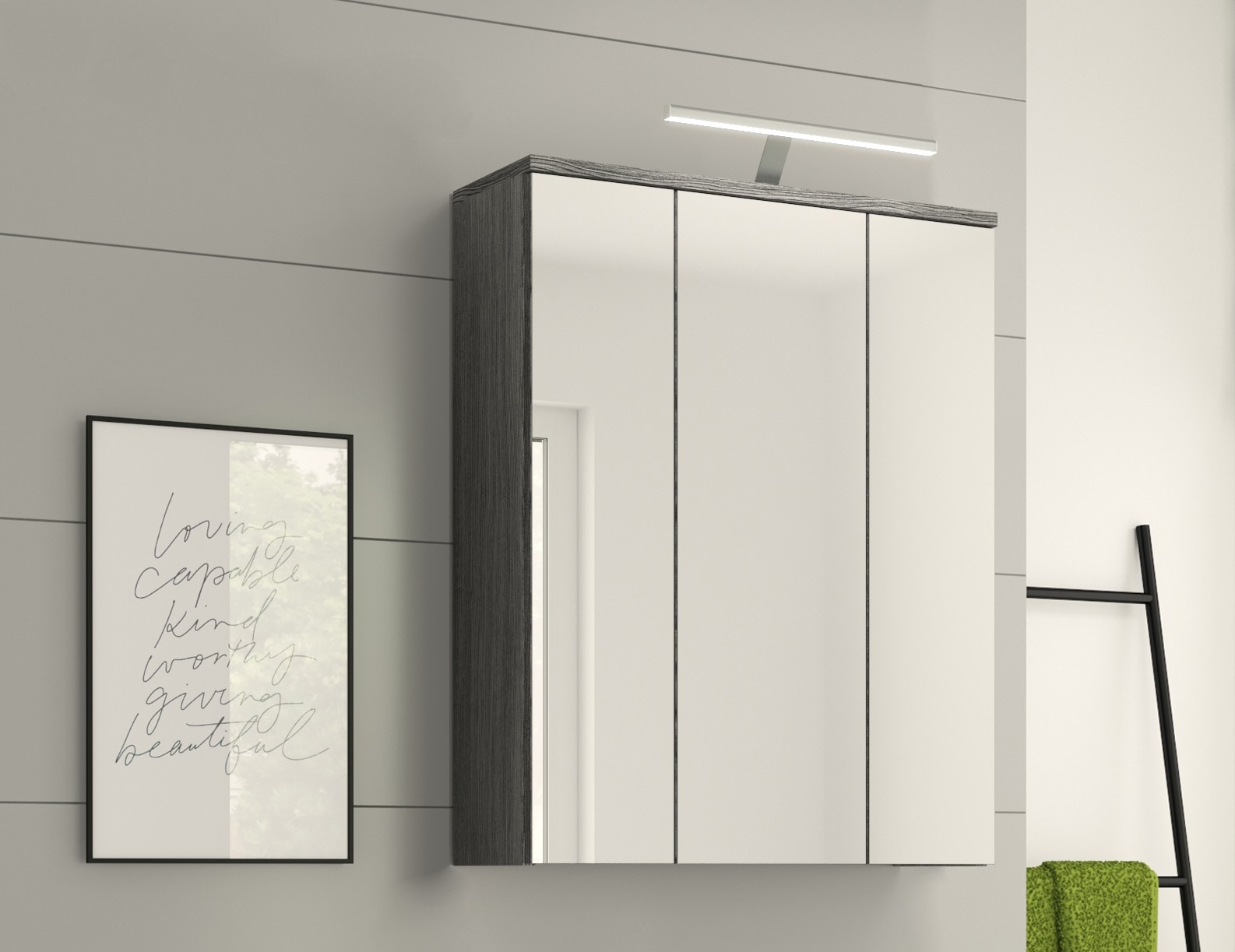 welltime Badezimmerspiegelschrank "LUCCA, TOPSELLER, Breite 60cm, inkl. LED günstig online kaufen