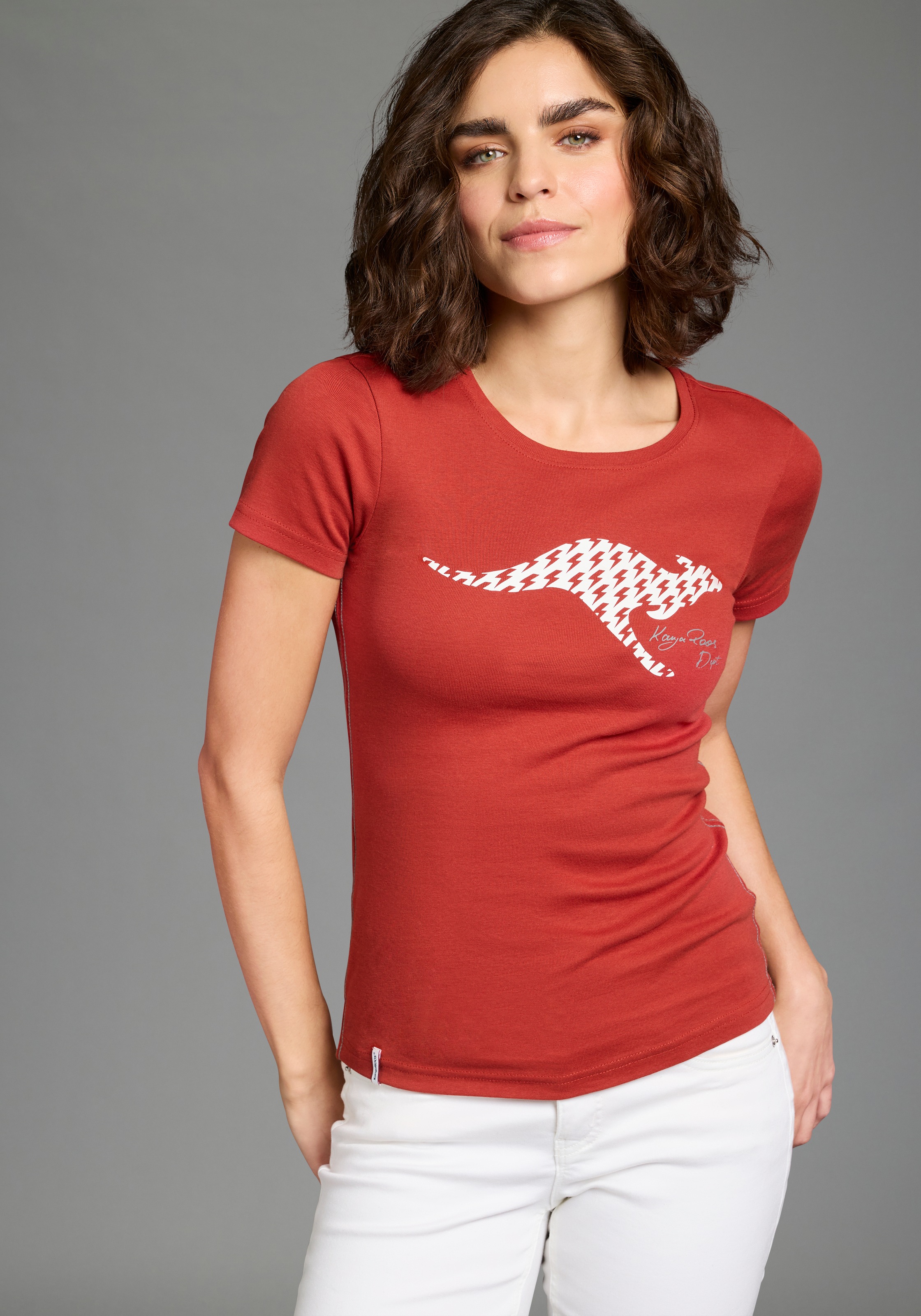 Thumbnail - KangaROOS Kurzarmshirt Logo Print