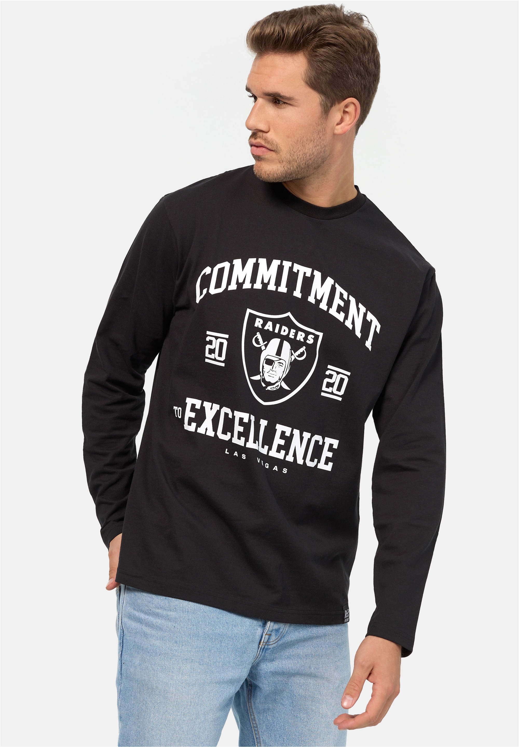Recovered Sweatshirt »NFL Raiders Commitment To Excellence Relaxed«, im lockeren Schnitt
