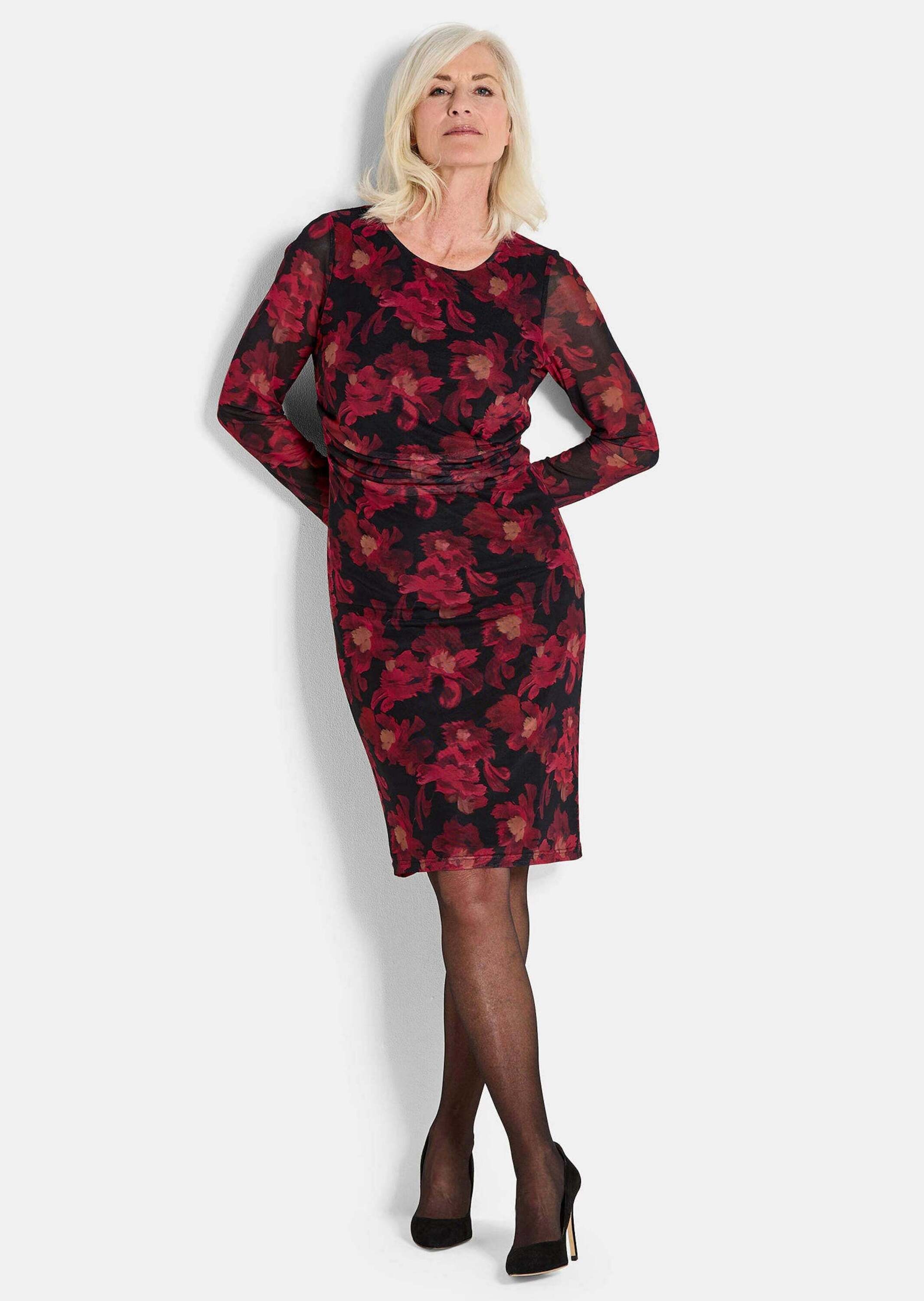 GOLDNER Abendkleid "Kleid aus weichem Mesh" geschickte Raffung günstig online kaufen