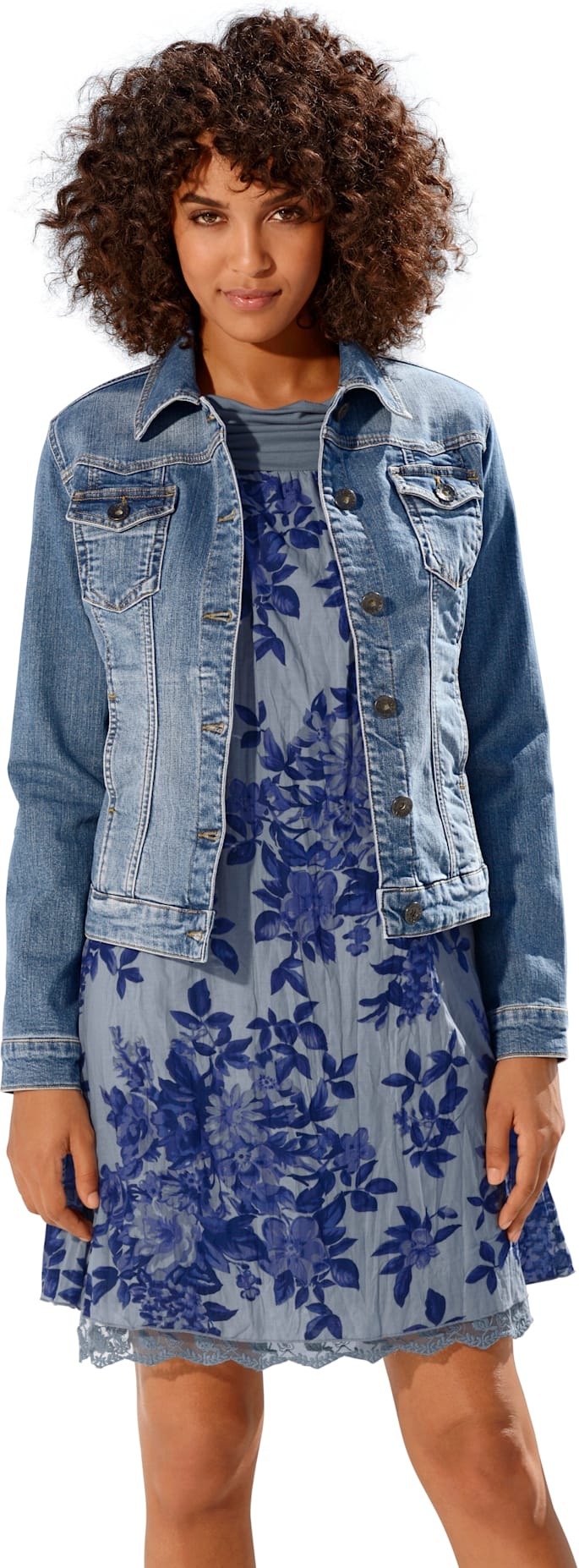 LINEA TESINI by heine Jeansjacke, ohne Kapuze günstig online kaufen