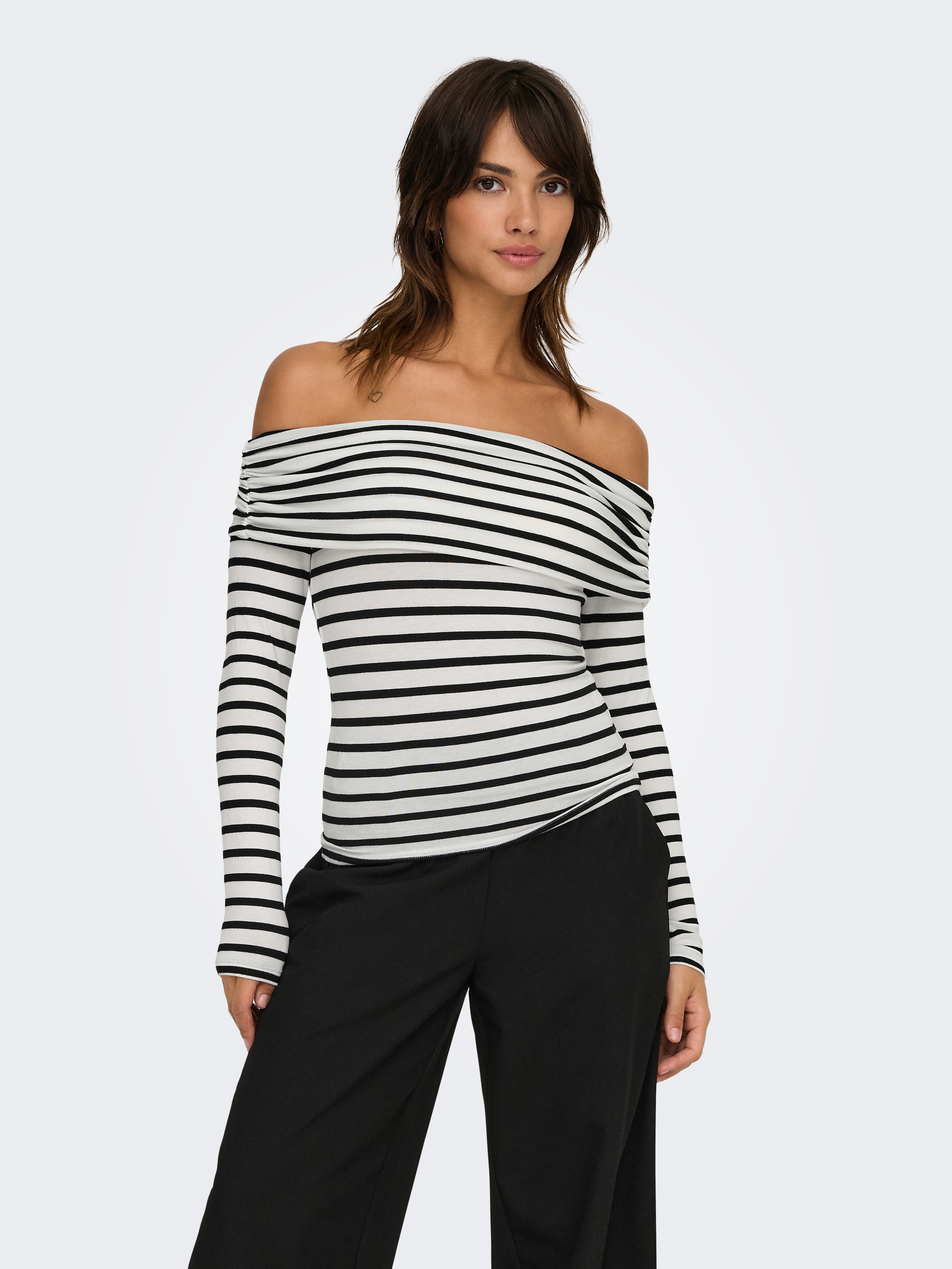 ONLY Langarmshirt "ONLGLAMOUR L/S OFF SHOULDER TOP CC JRS" günstig online kaufen