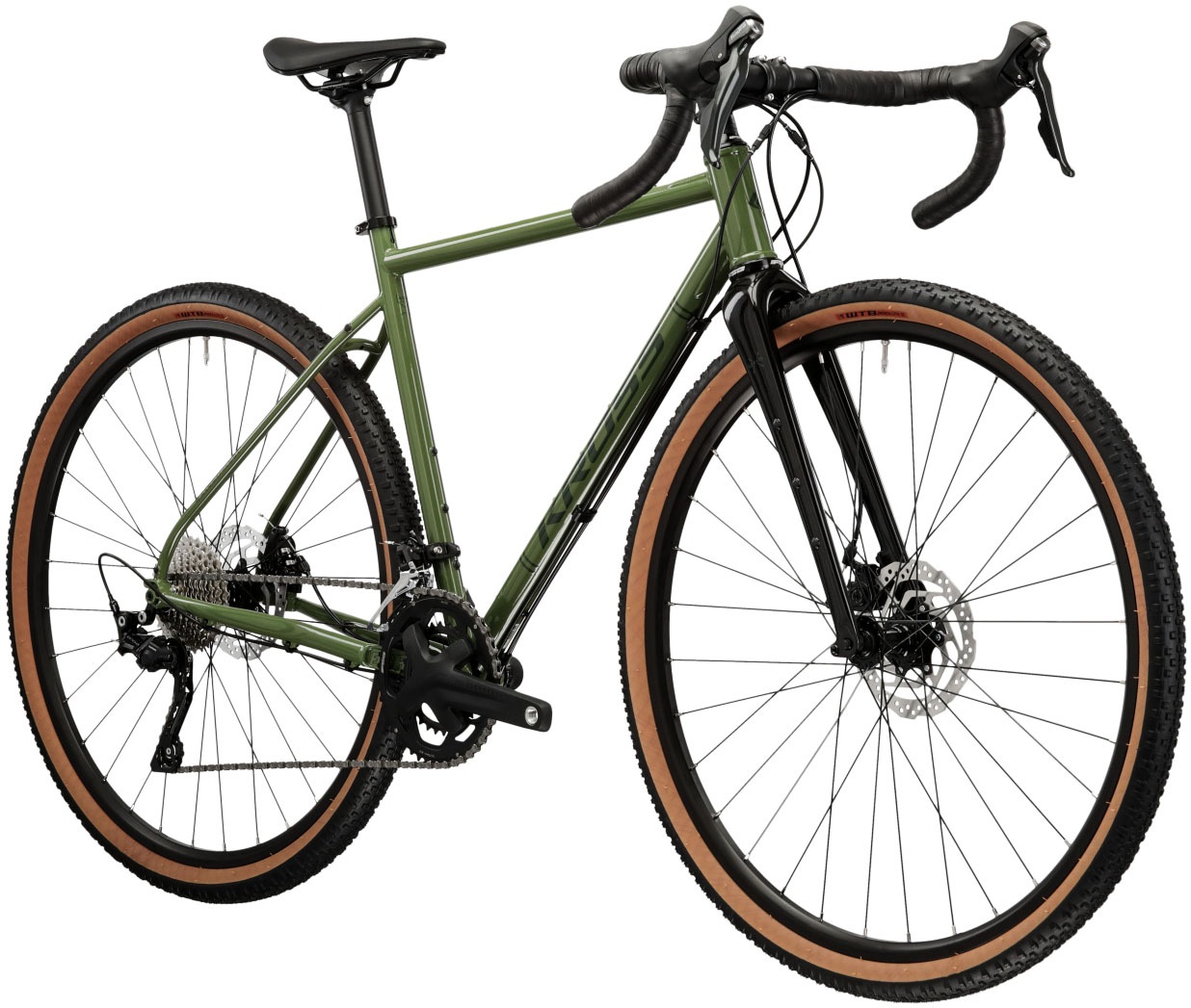 KROSS Gravelbike "KROSS Gravelbike Esker 4.0 28" grün", 51cm, 28 Zoll (71,12cm) hinten: 28 Zoll (71,12cm), grün, Fahrräder