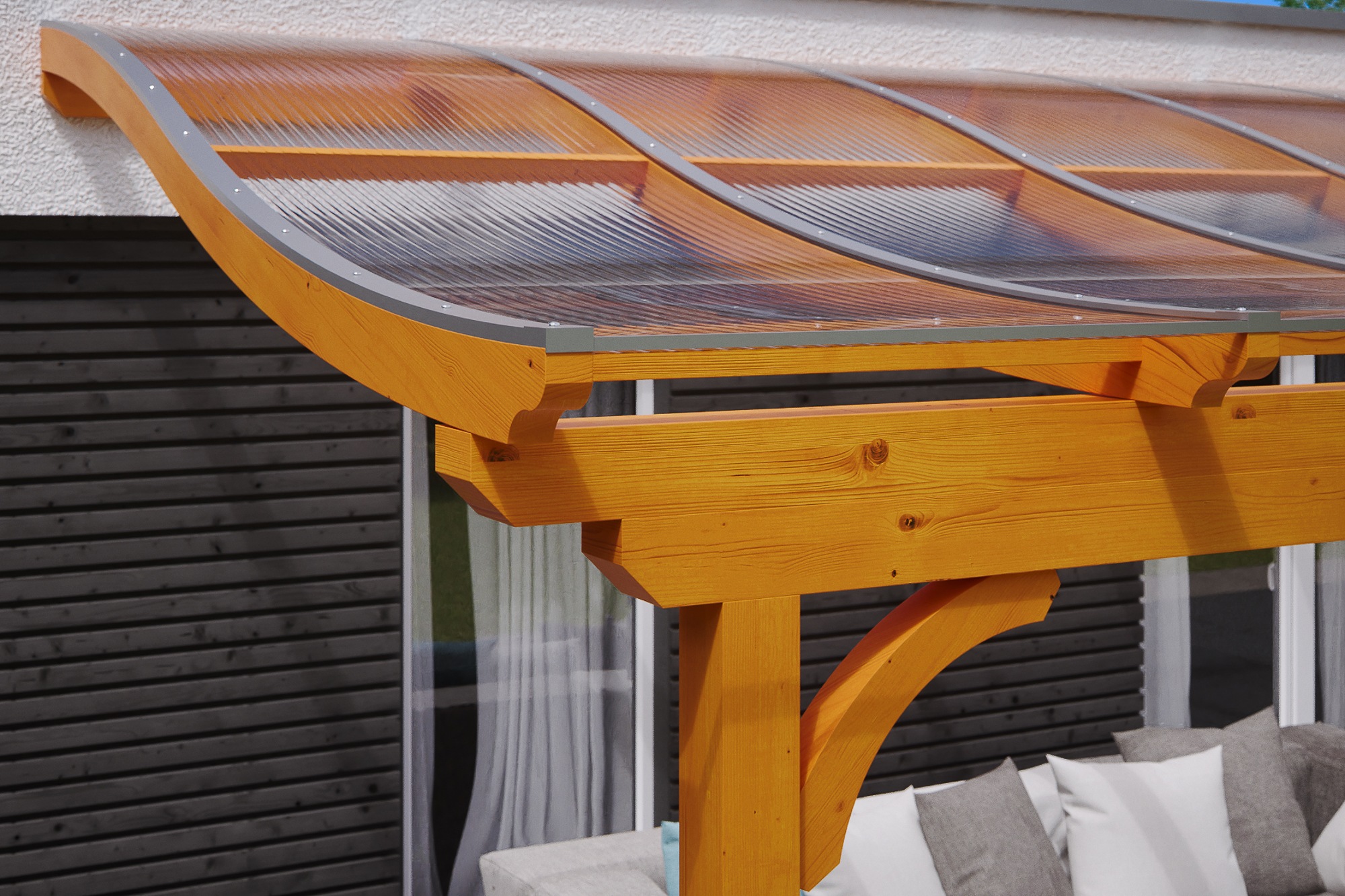 Skanholz Terrassendach »Verona«, Leimholz