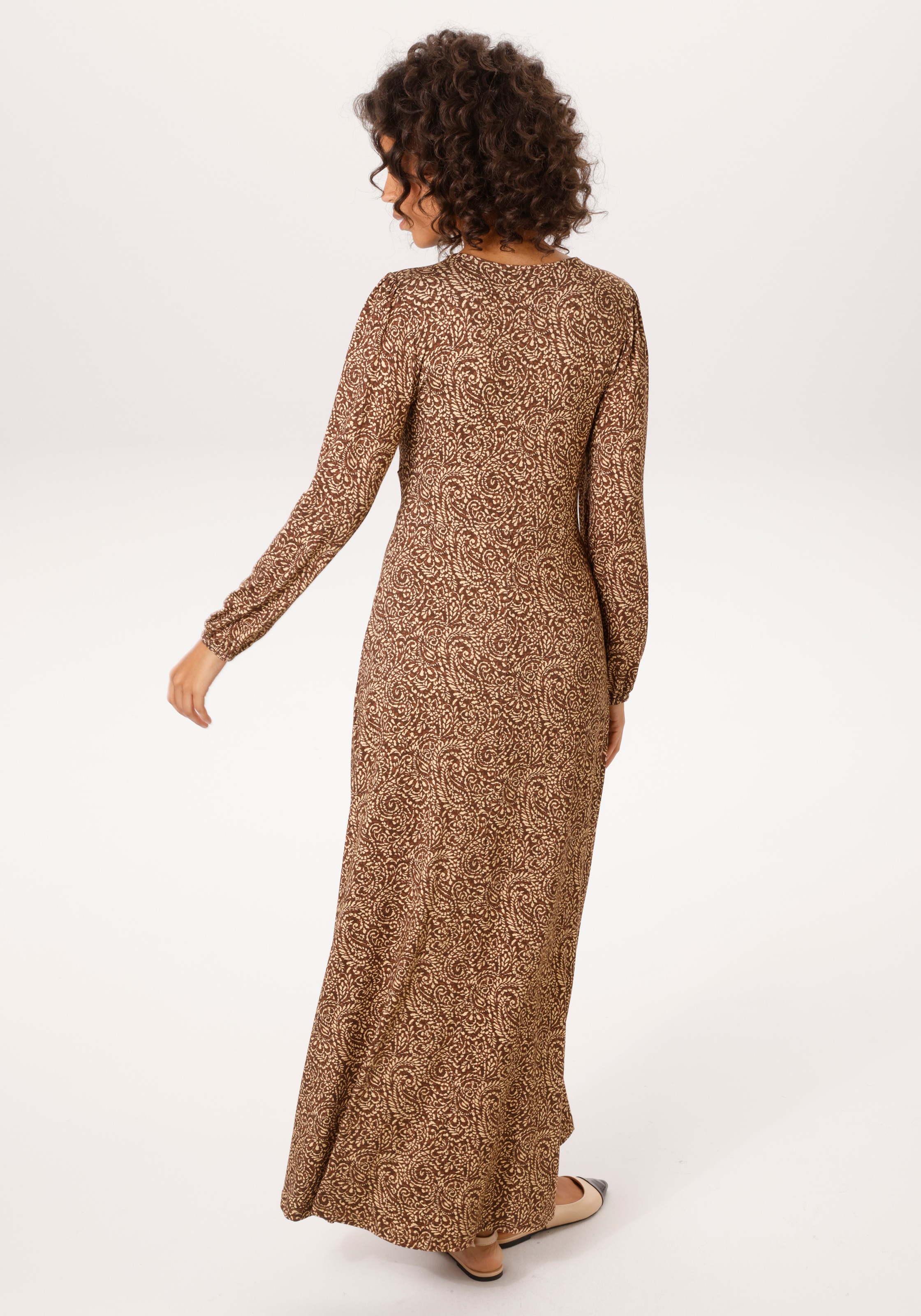 Aniston CASUAL Maxikleid mit raffiniertem Knoten am Dekolleté - NEUE KOLLEK günstig online kaufen