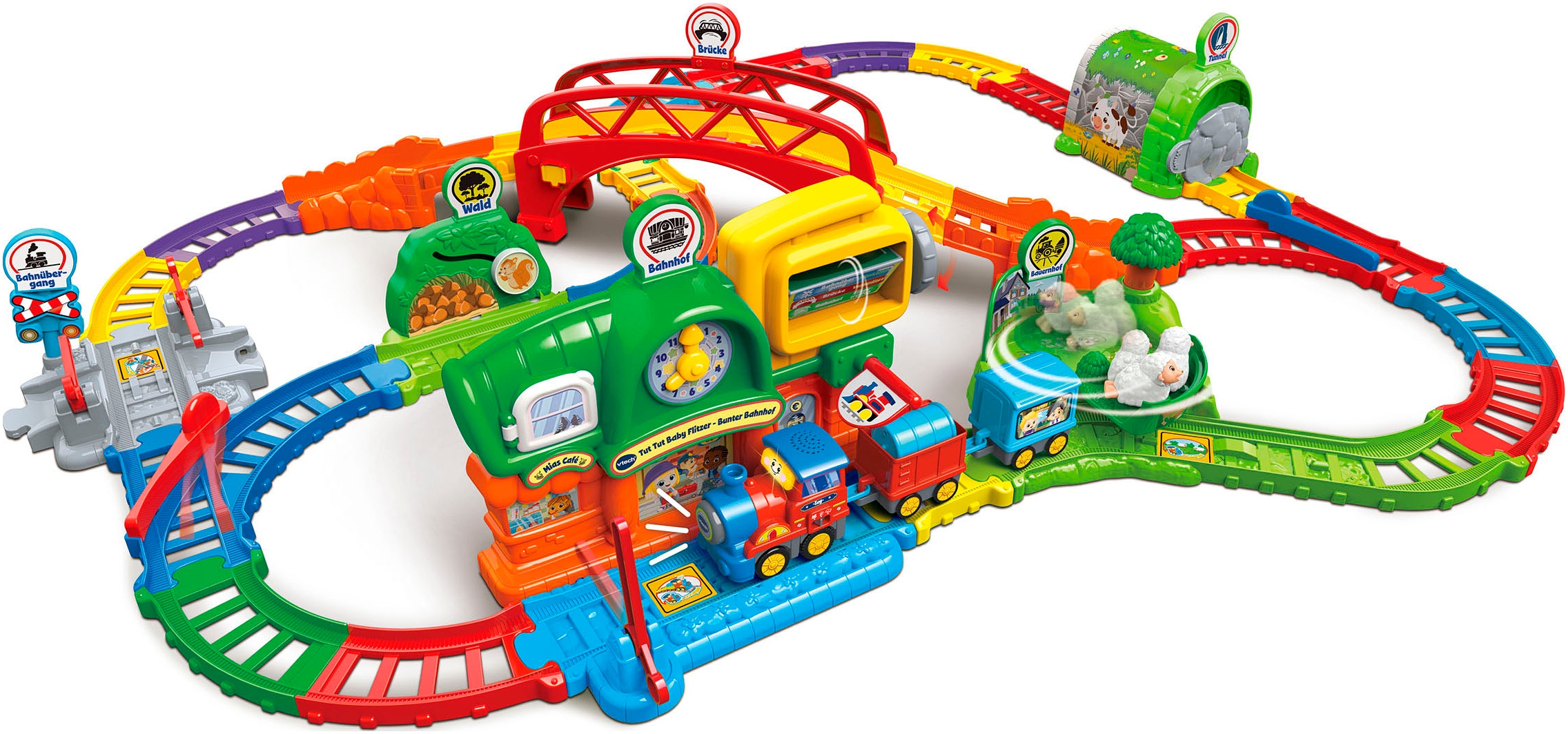 Vtech® Spielwelt »Tut Tut Baby Flitzer - Bunter Bahnhof«, mit Licht und Sound