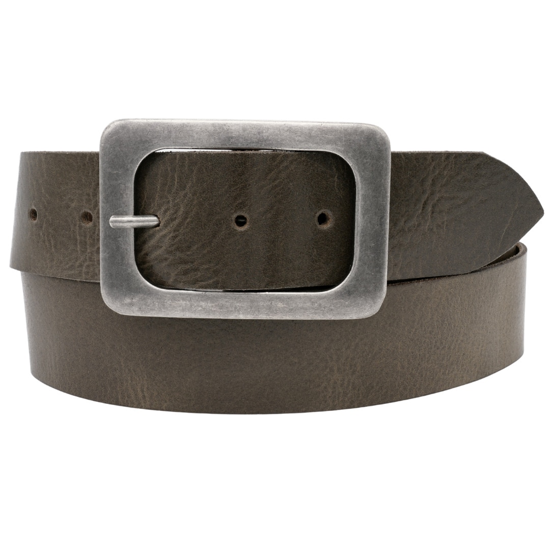 Ledergürtel ANNAMATONI "AnnaMatoni Ledergürtel Blu Ledergürtel Blu", Damen, Gr. TW80 - 95cm Gesamtlänge, grau (grau 730), 100% Leder, Gürtel Ledergürtel