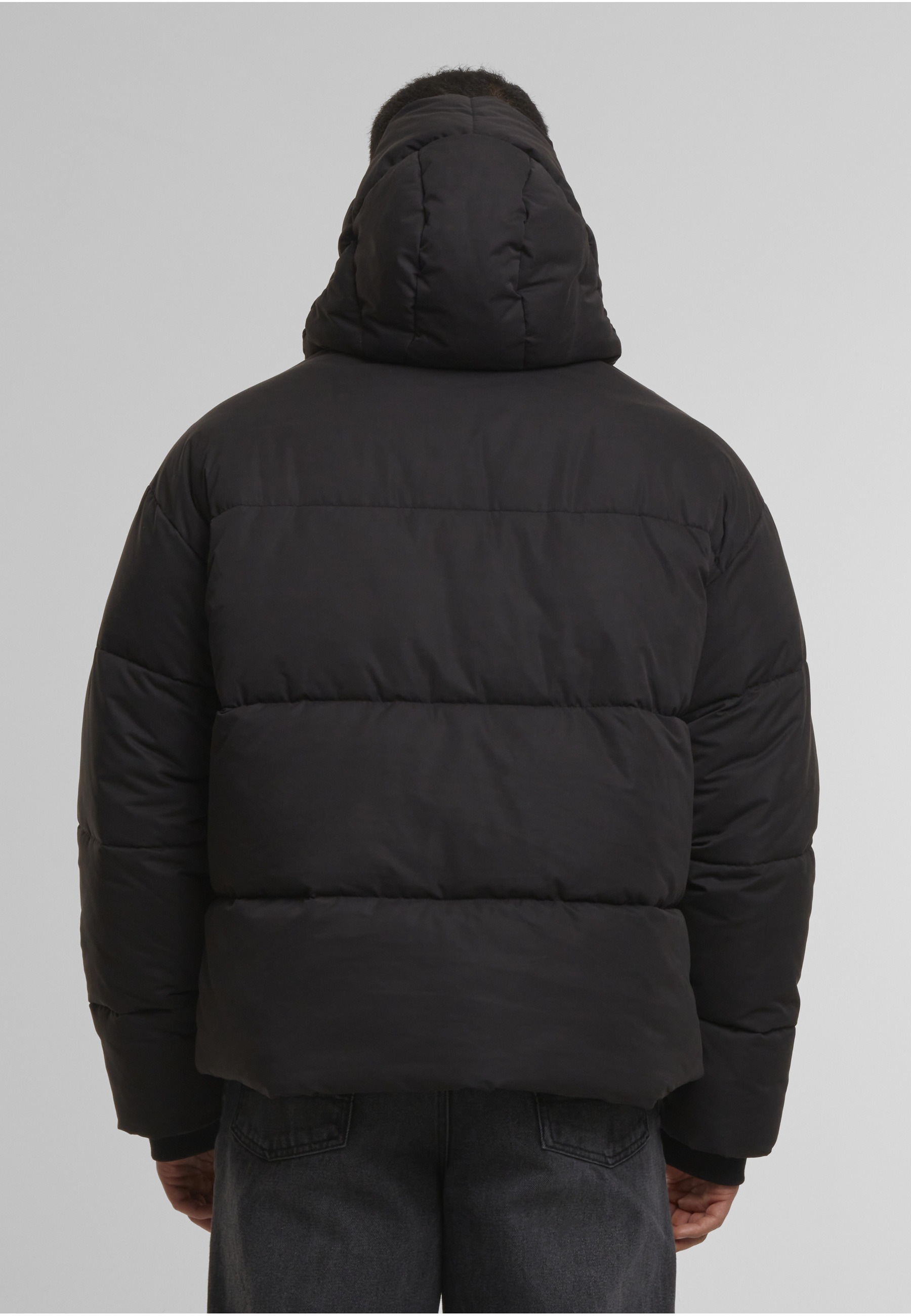Urban Classics Flap Hood Puffer Jacket Black S 3