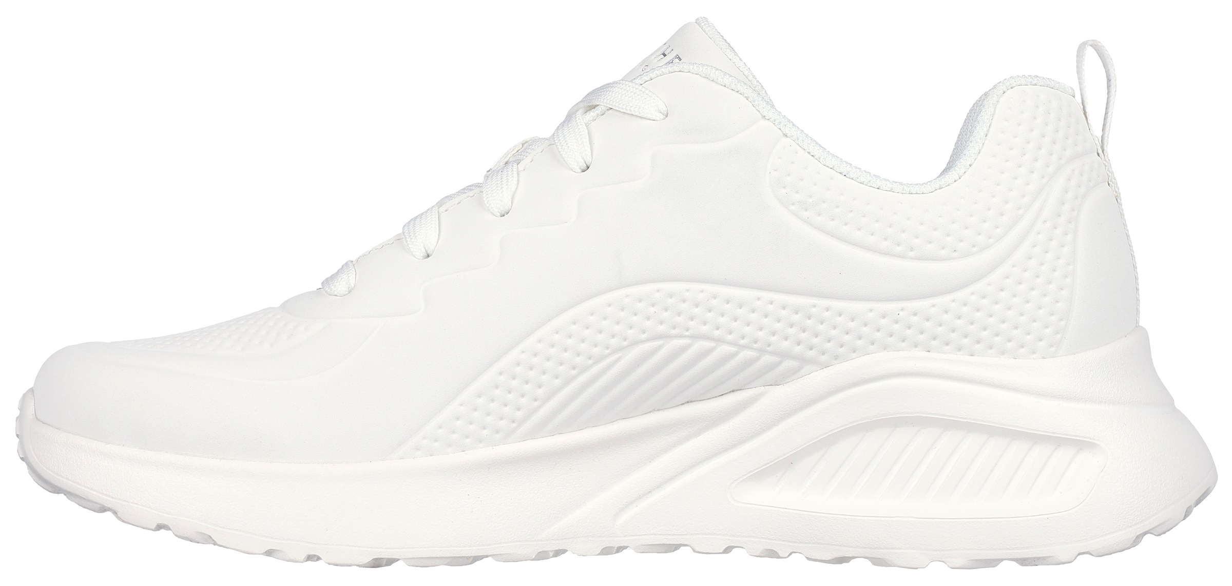 Sneaker SKECHERS "UNO LITE", Damen, Gr. 41, weiß, Lederimitat, unifarben, Schuhe Sneaker, Freizeitschuh, Halbschuh, Schnürschuh im monochromen Look, Topseller 3