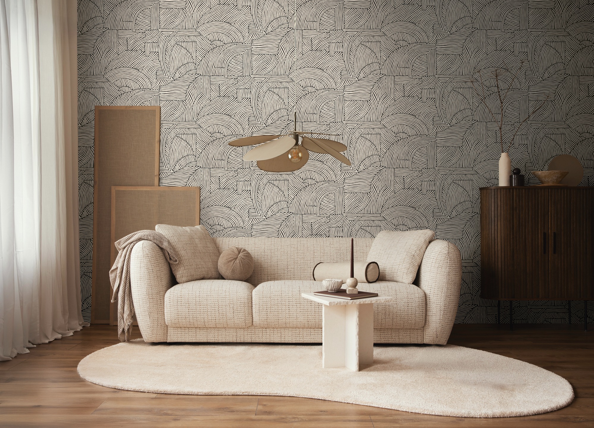 living walls Fototapete »The Wall 4 Graphics – Geometrische 3D-Formen Vlies-Fototapete« 3D-Optik | geometrisch | matt leicht strukturiert Geometrische 3D-Formen mit markanter 3D-Wirkung