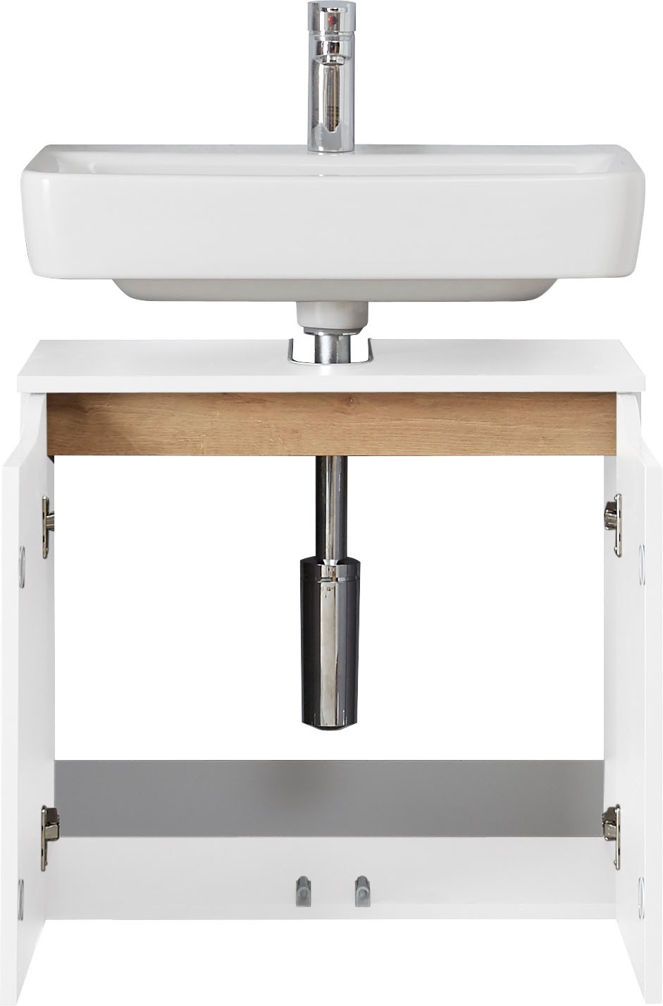 Saphir Badmöbel-Set »Quickset 4-teilig, Waschbeckenunterschrank mit LED-Spiegelschrank«, (8 St.), Unterschrank, Hängeschrank, inkl. Türdämpfer, 7 Türen, Bad-Set