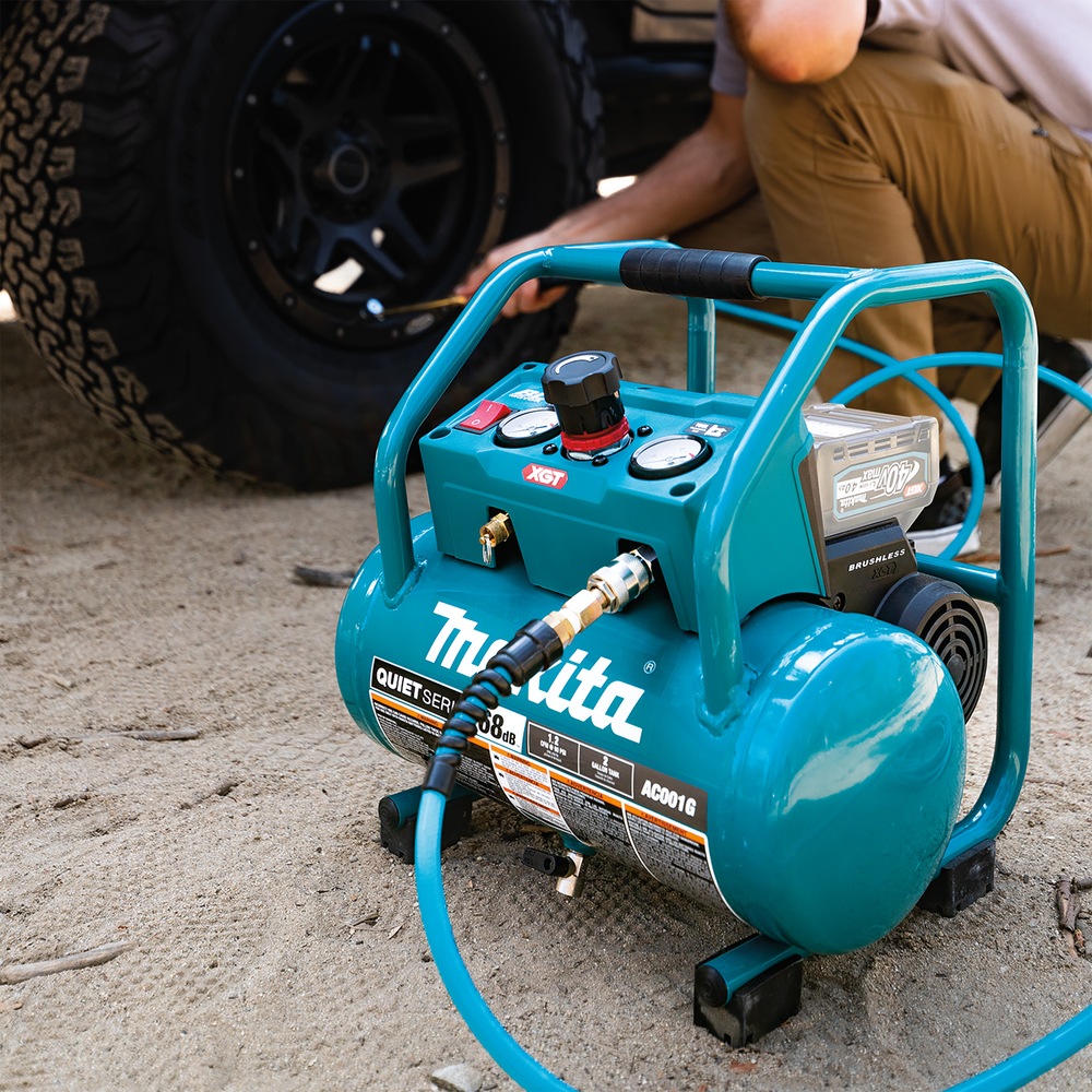 Makita Kompressor »»AC001GZ««, (XGT, 40V max., Kessel, 7,6 l), ohne Akku, ohne Ladegerät