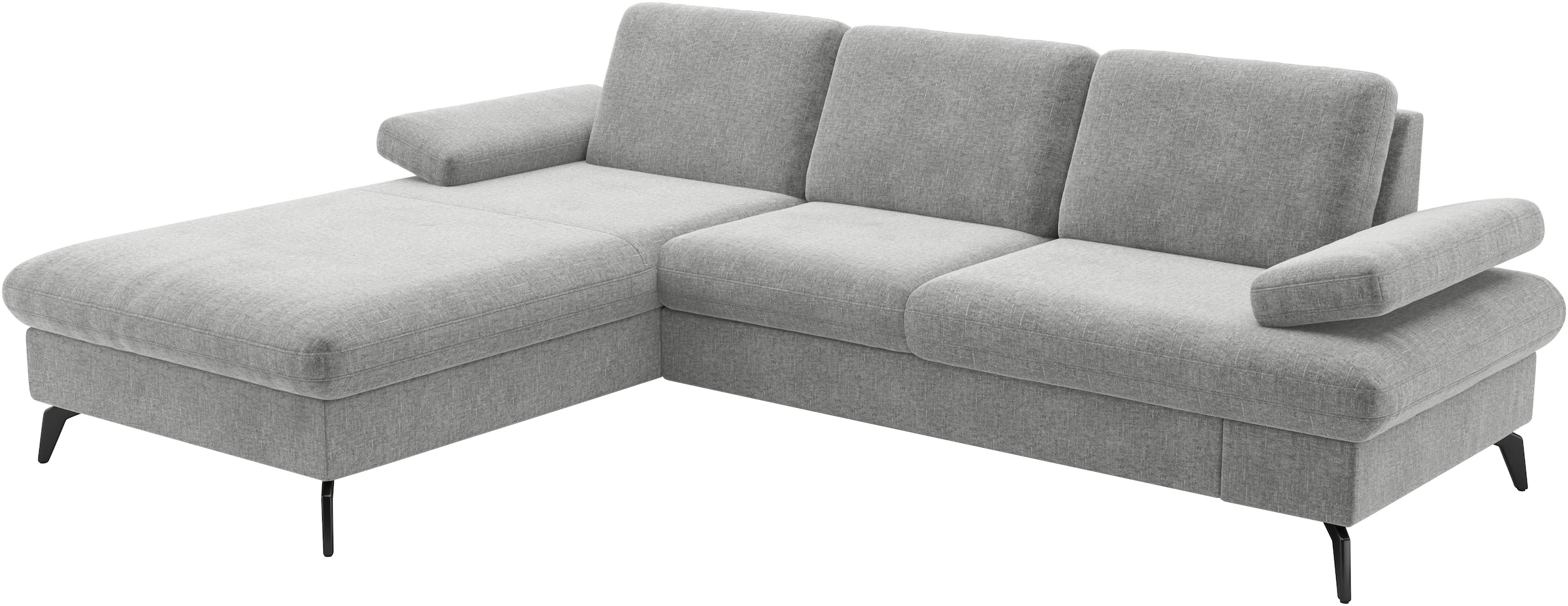 sit&more Ecksofa »Morris Jubi L-Form«, inkl. Armteilfunktion und 1 Zierkissen, wahlweise mit Bettfunktion