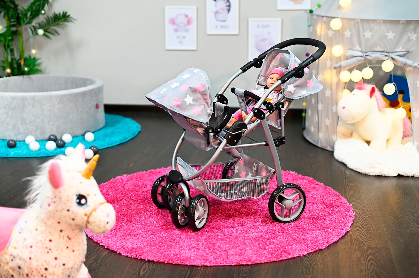 Knorrtoys® Puppen-Zwillingsbuggy »Milo«