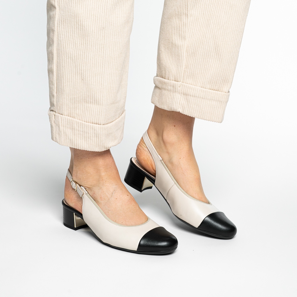 Ara Slingpumps »NIZZA«  , Blockabsatz, Festtagsschuh, Abendschuh, Kontrastbesatz, Weite H
