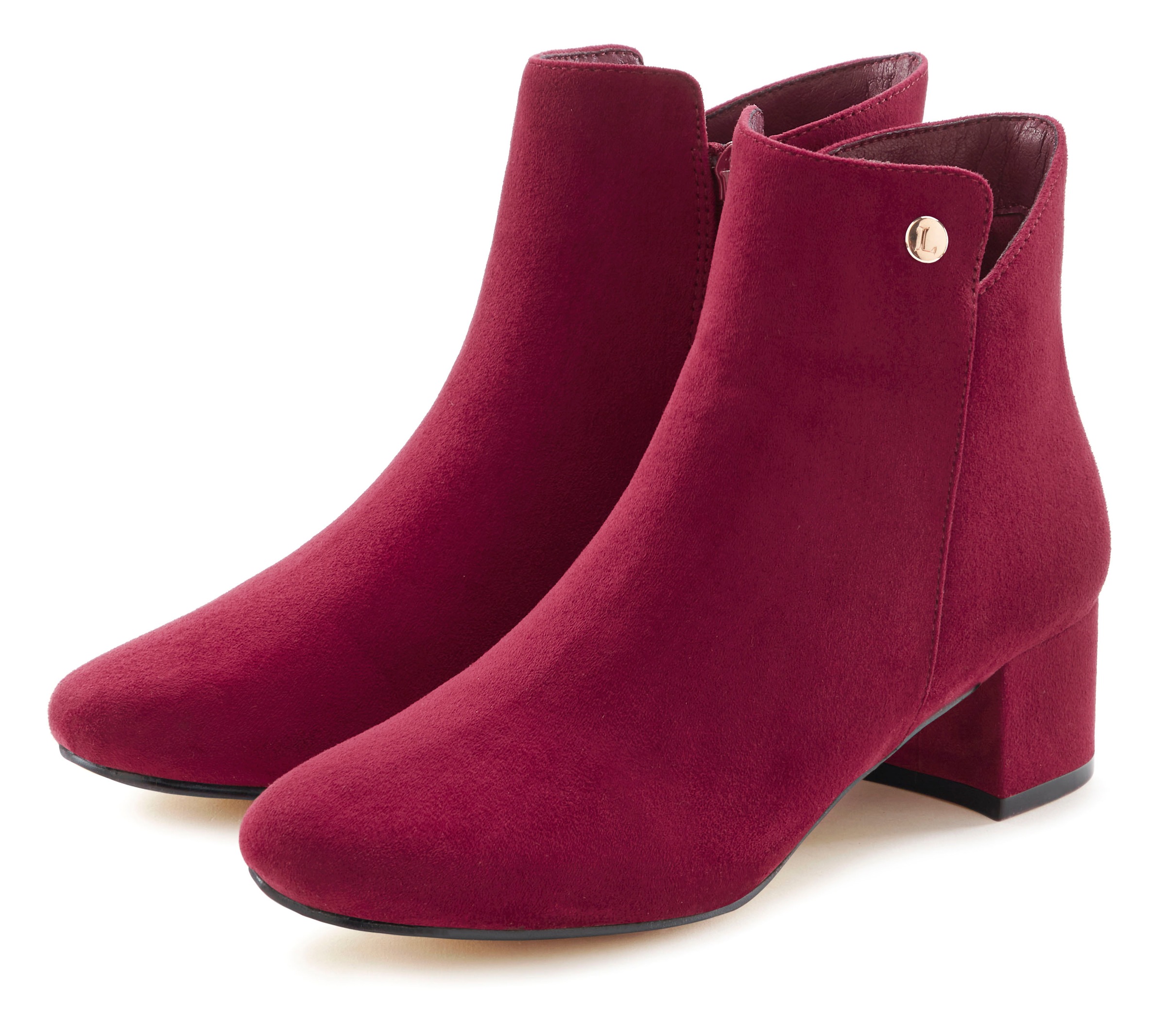 LASCANA Stiefelette "Herbststiefelette, Ankle Boots, Stiefel," mit bequemen Blockabsatz VEGAN