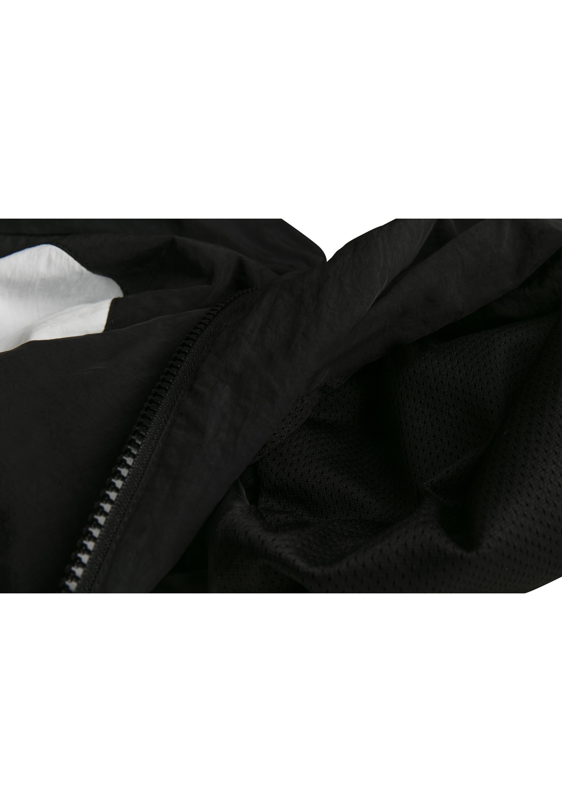 URBAN CLASSICS Allwetterjacke »Urban Classics Herren Crinkle Panel Track Jacket« 1 Stk. tlg. mit Kapuze