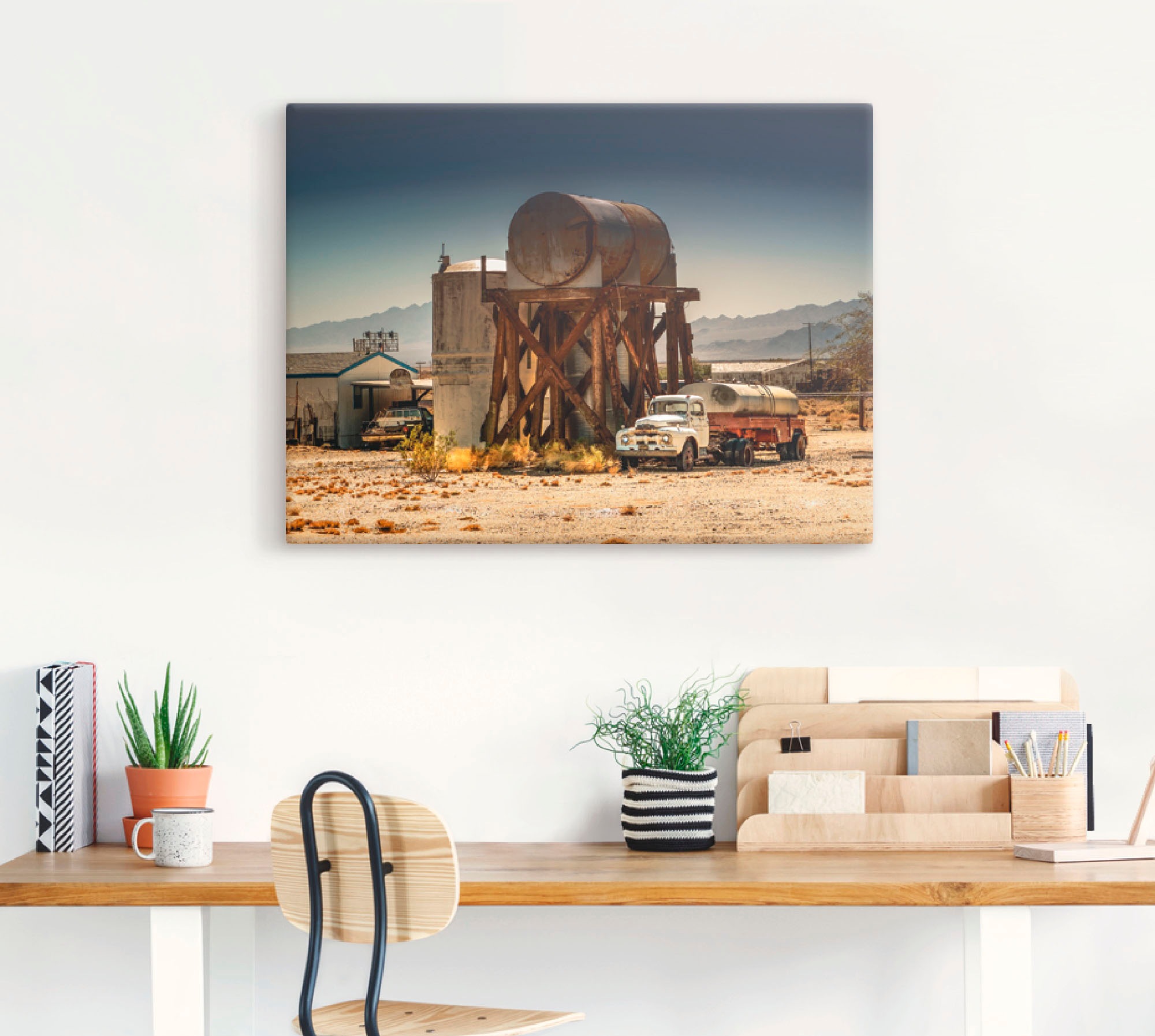 Artland "Route 66 Kalifornien Amerika" Amerika 1 Stk. tlg. auf Holzrahmen g günstig online kaufen