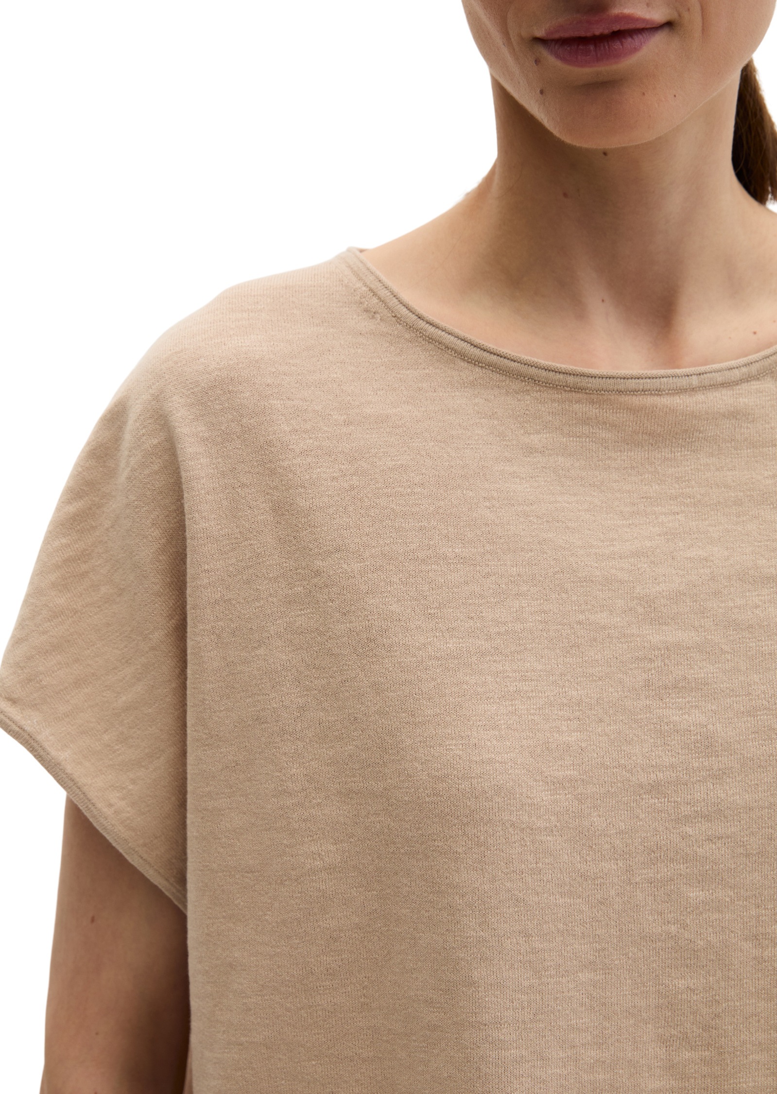 Marc O'Polo Strickpullover »aus Bio-Baumwolle-Leinen-Mix«