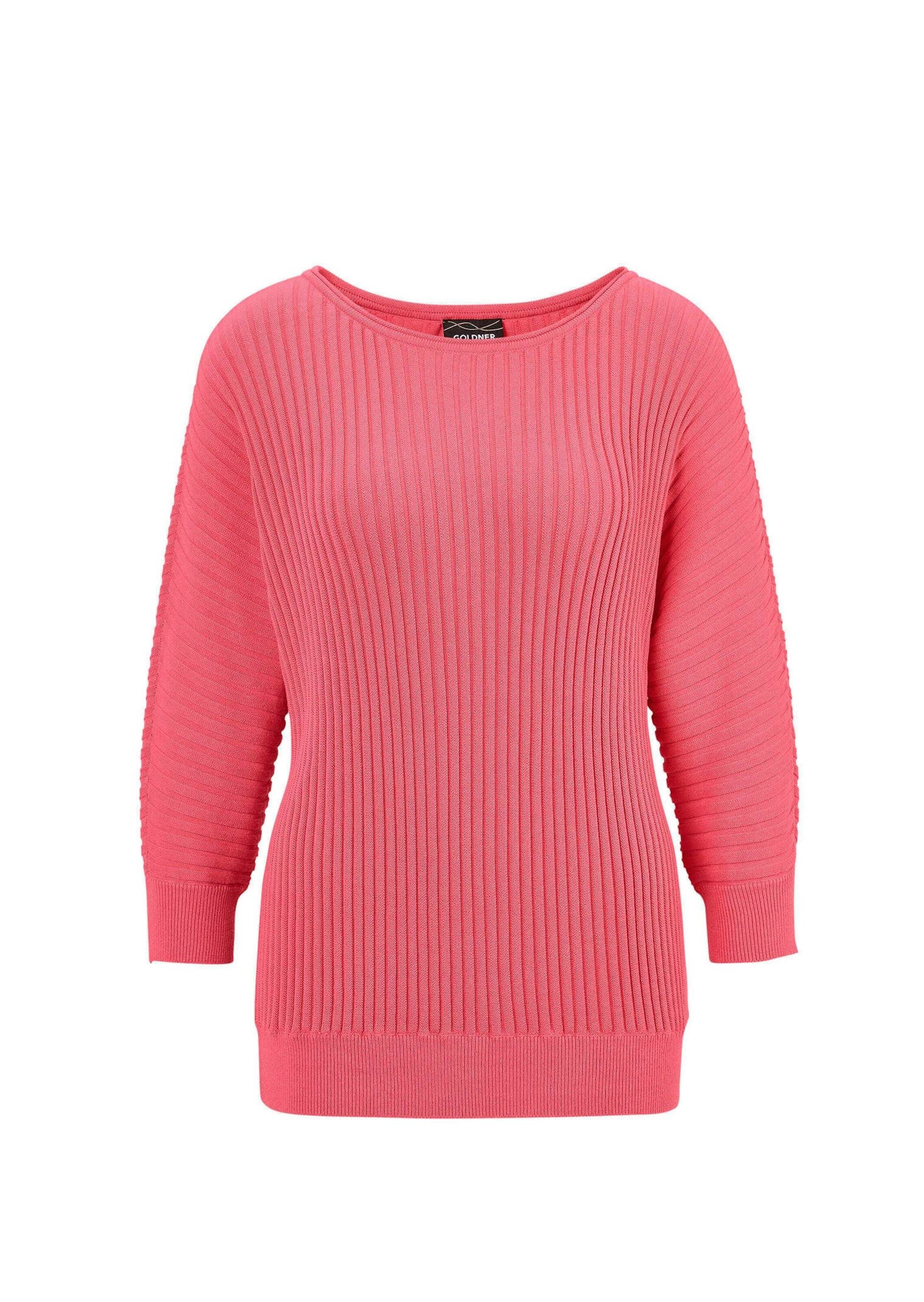 GOLDNER Rundhalspullover "Kurzgröße Baumwollmix mit Fledermausärmeln" keine günstig online kaufen
