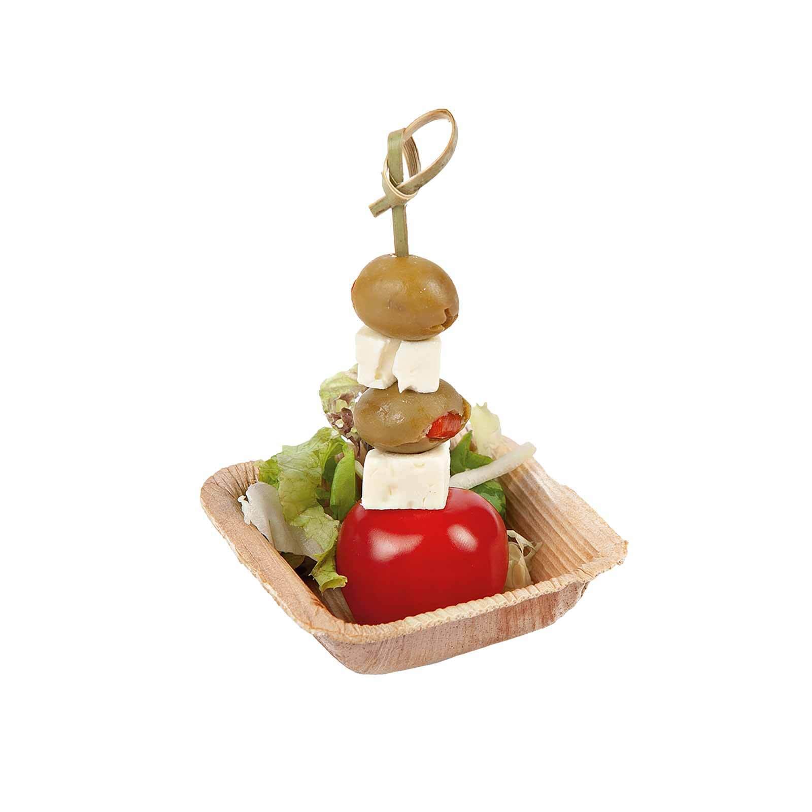 LUXENTU Einwegteller »Einwegschalen 6.5 x 6.5 cm 25er Set natur«