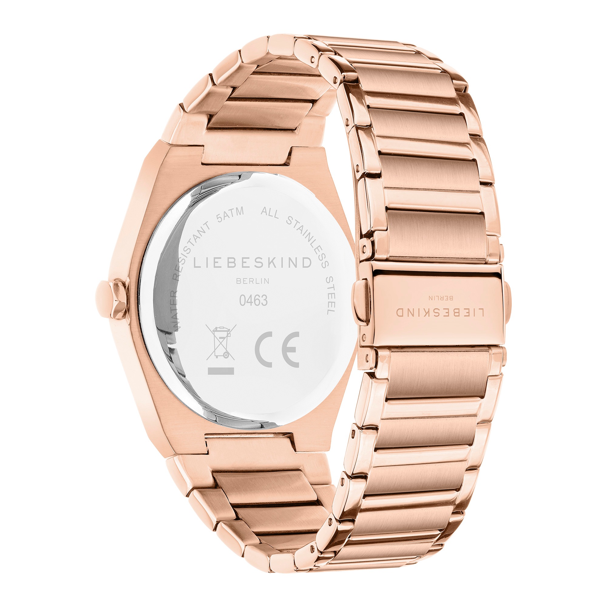 Liebeskind Berlin Quarzuhr »Minimalist 48 mm«, Armbanduhr, Damenuhr, Edelstahlarmband, analog