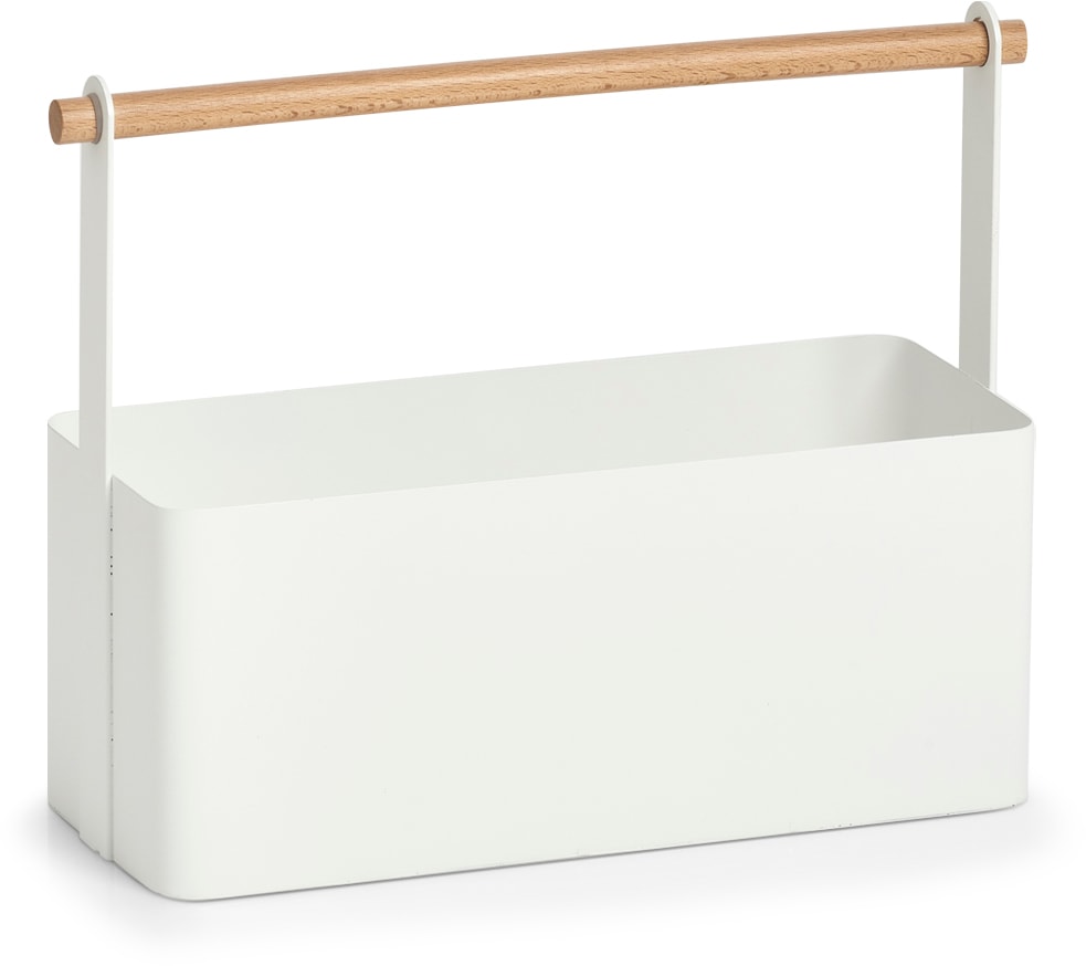 Zeller Present Organizer, (1 St.), Aufbewahrungskorb mit Tragesteg aus Buchenholz, im Scandi Design