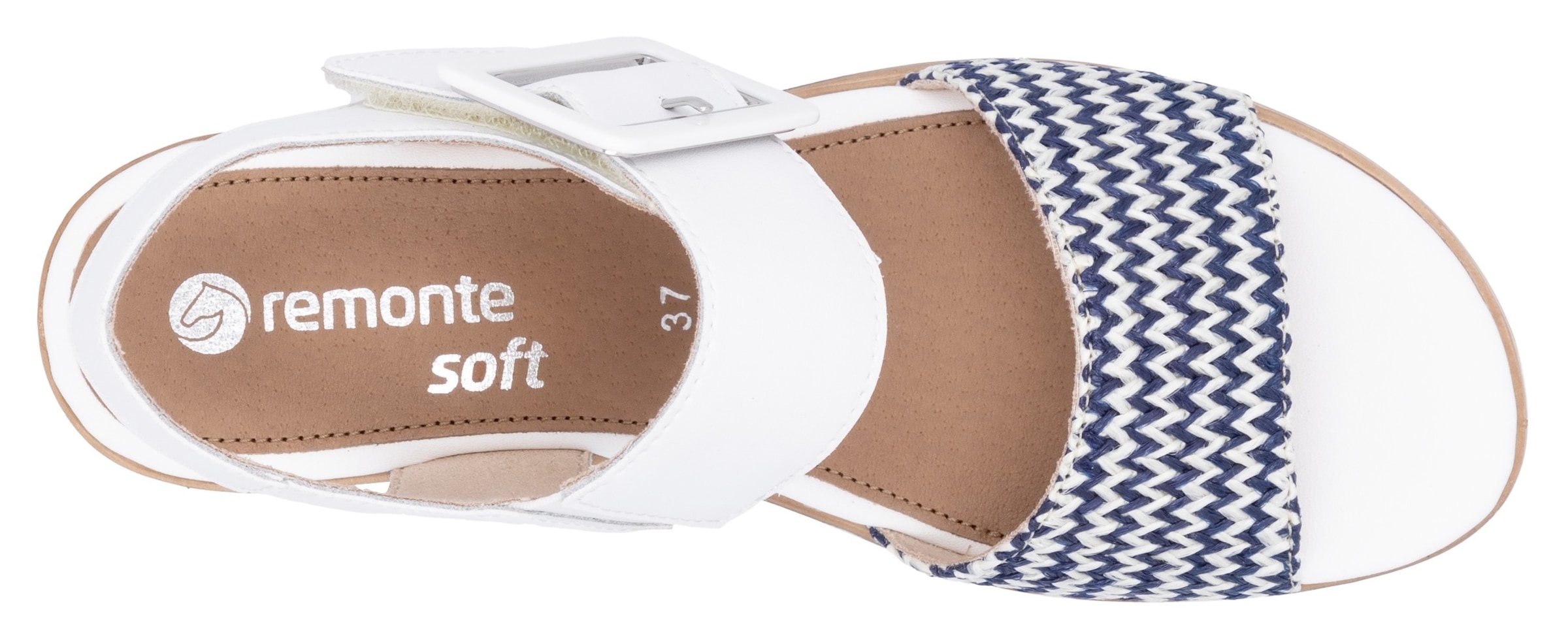 Remonte Sandalette »ELLE-Collection«, Sommerschuh, Sandale, Bequemschuh mit Klett unter der Zierschnalle
