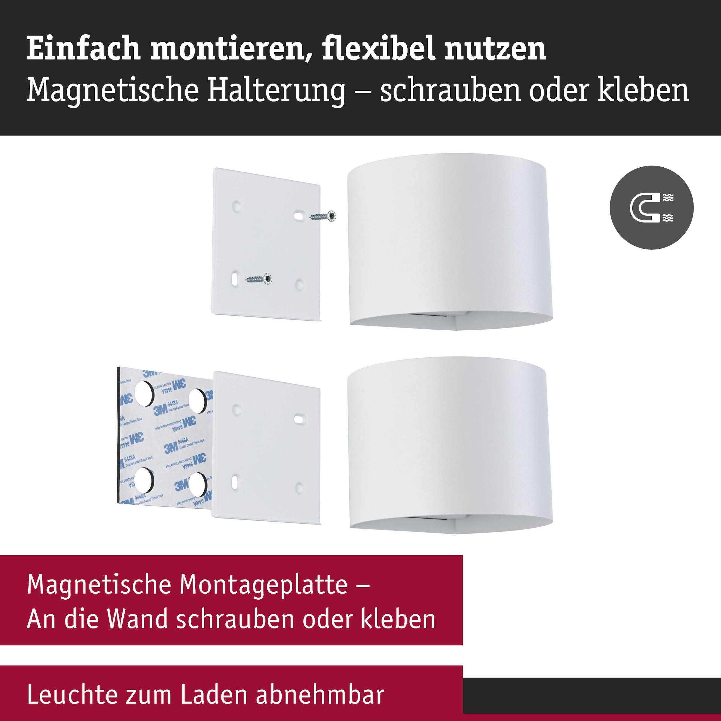 Paulmann LED Wandleuchte »Nyora IP44 2W« LED-Modul 2 Stk. Dämmerungsgesteuerter Bewegungsmelder (HF)v