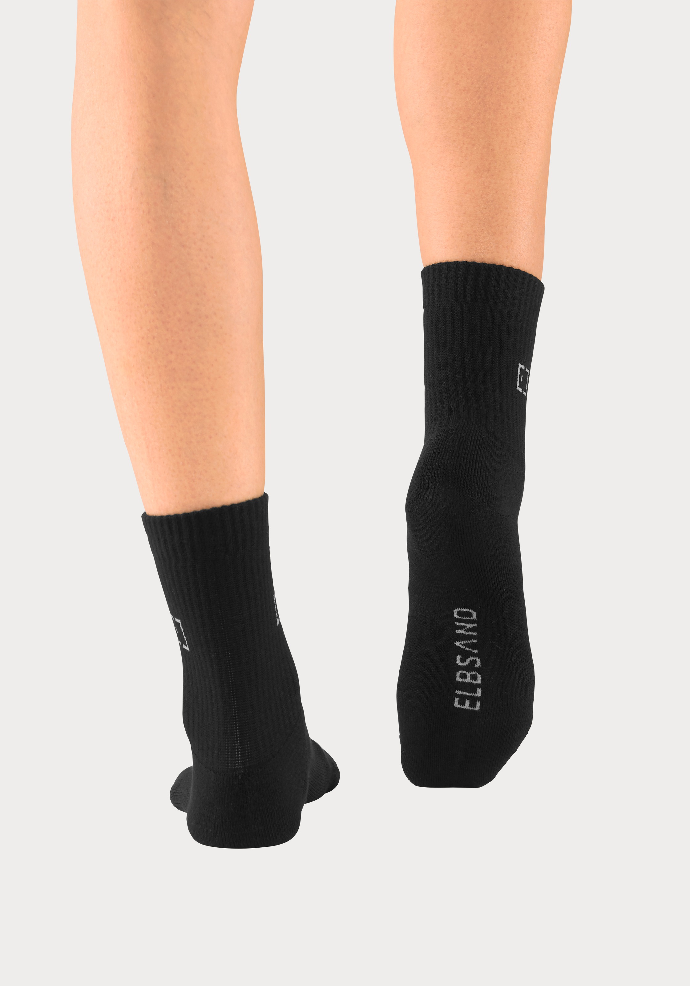 Elbsand Socken, (Packung, 3 Paar), mit Frottee und eingestricktem Markenlogo