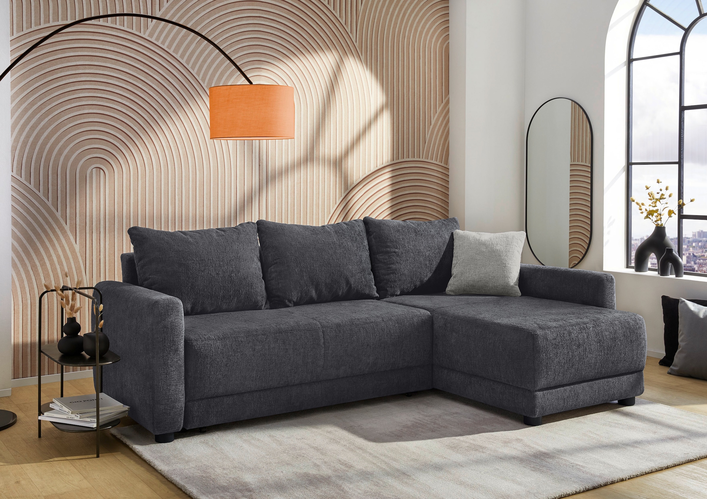 Jockenhöfer Gruppe Ecksofa "Venezia L-Form, B: 234 cm" mit Bettfunktion, Be günstig online kaufen