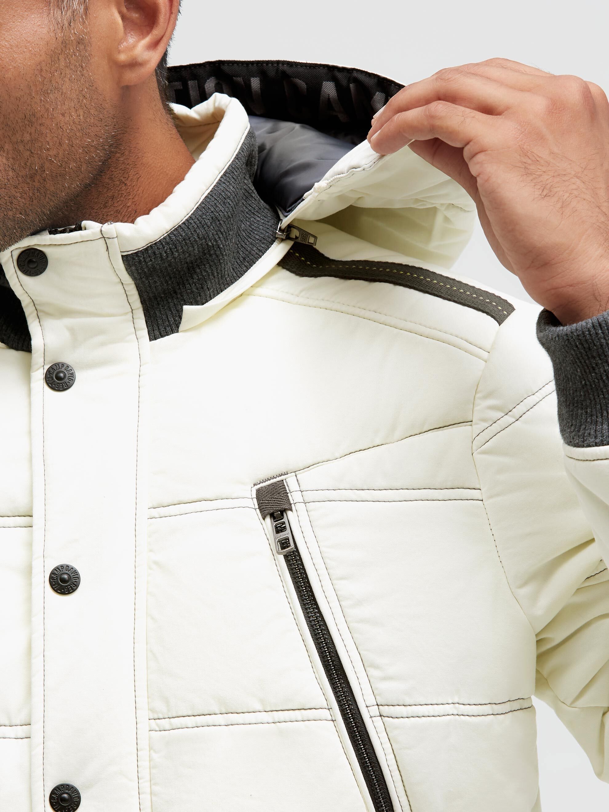 CAMP DAVID Winterjacke mit Kapuze mit Brusttaschen