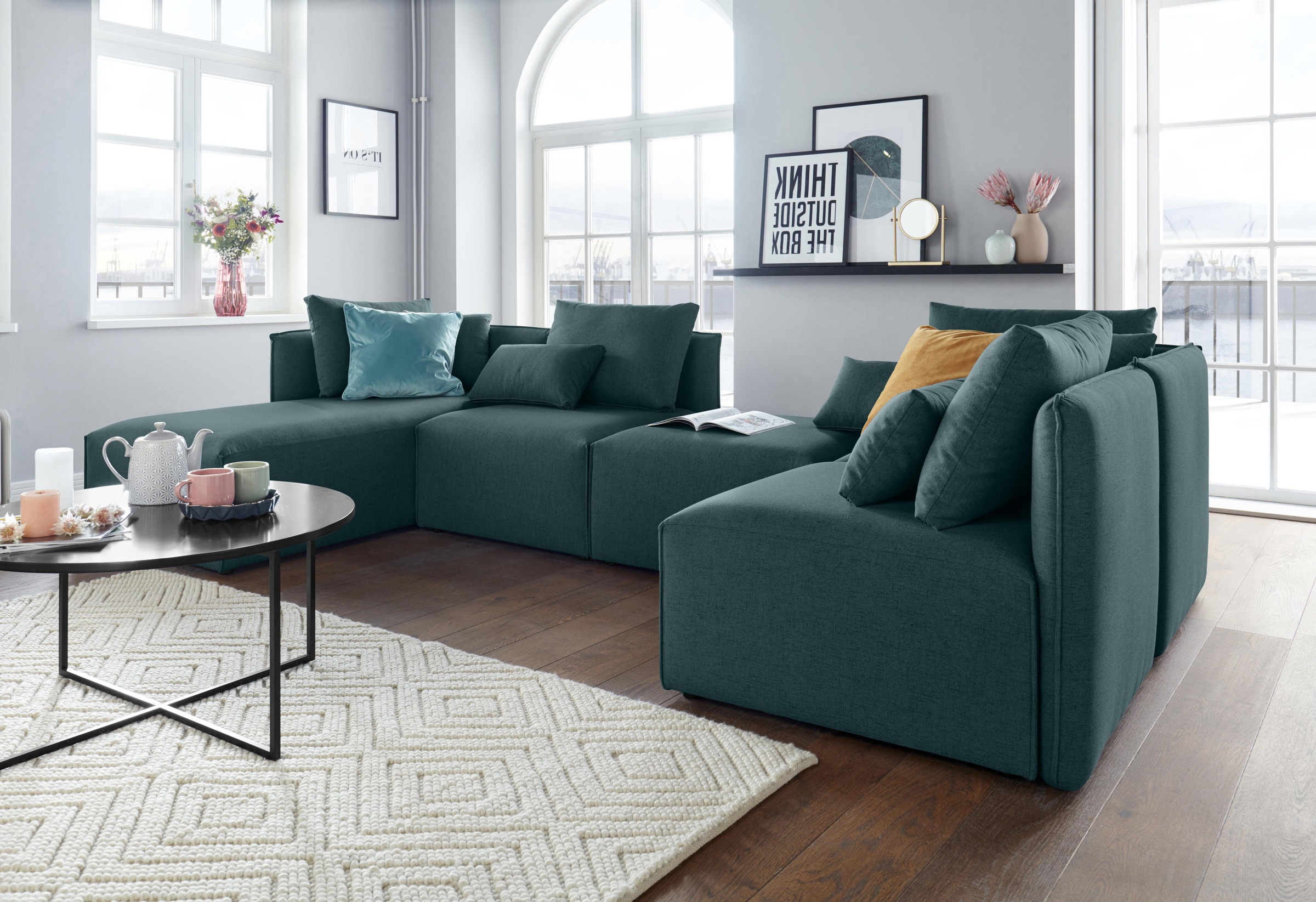 OTTO home Wohnlandschaft "Nöre U-Form" 5 Teile, in vielen Bezugsqualitäten günstig online kaufen